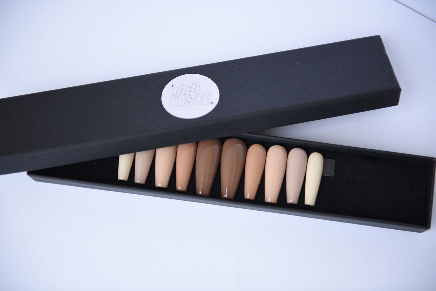 NUDES – Glossy Nude Press On Nails | Handmade Reusable Luxury Fake Nails