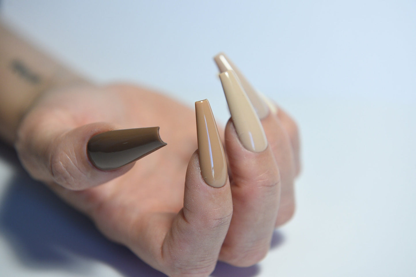 NUDES – Glossy Nude Press On Nails | Handmade Reusable Luxury Fake Nails