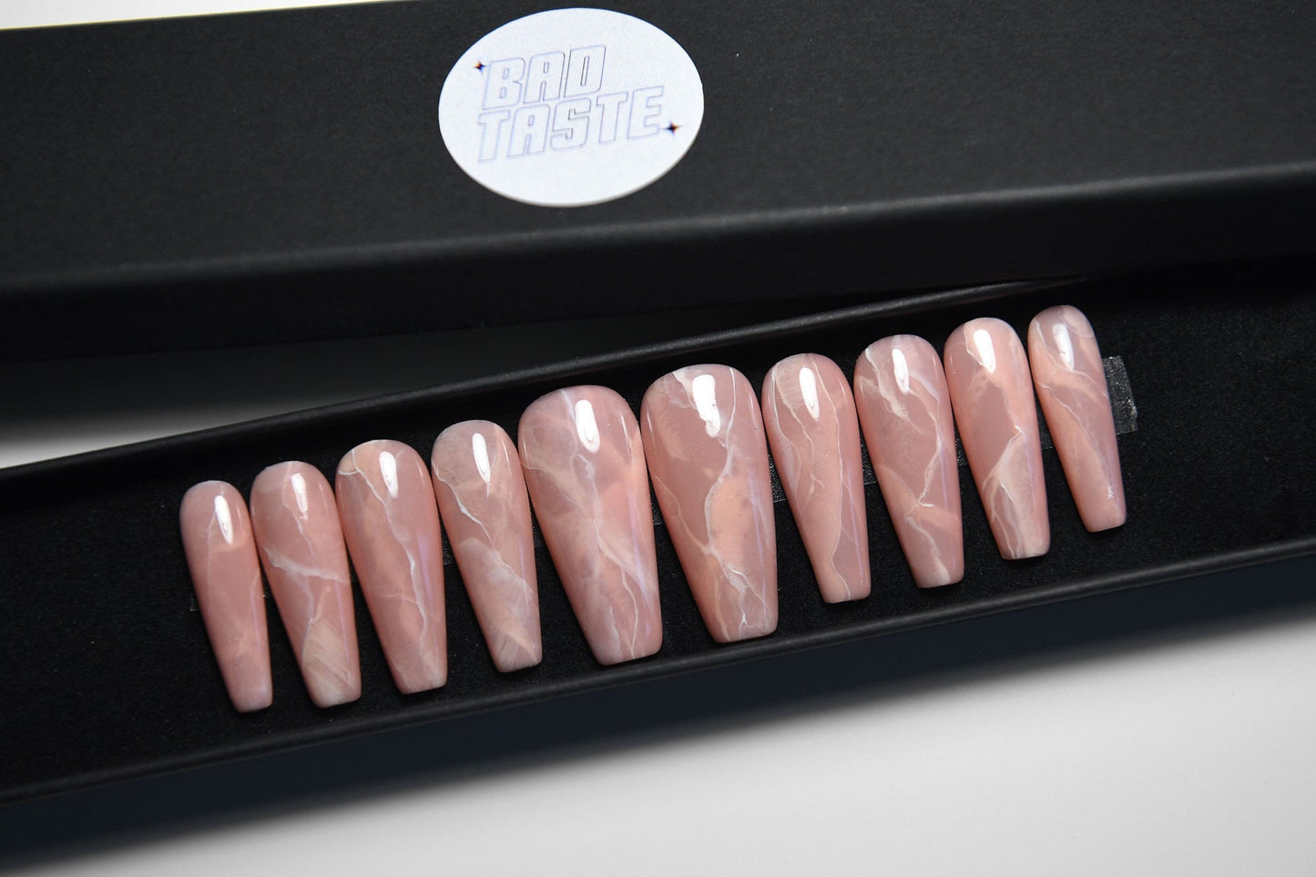 ROSE QUARTZ – Luxury Handmade Reusable Press On Nails