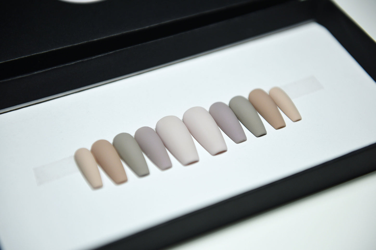 Nude Fade Mauve Press On Nails – Matte Handmade Reusable Coffin or Almond Nails