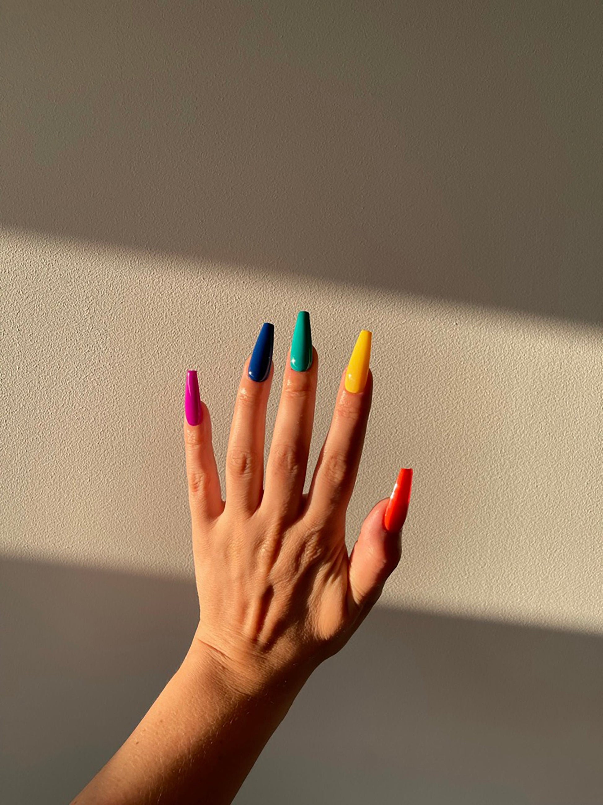 LGBT+ PRIDE RAINBOW set handmade – Luxury Handmade Reusable Press On Nails
