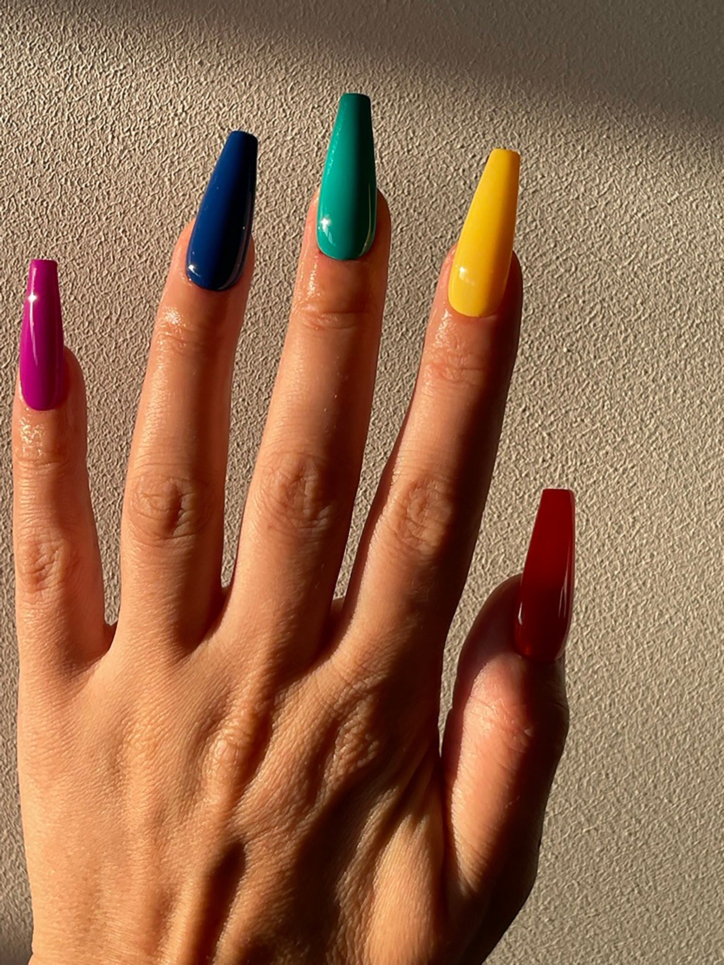 LGBT+ Pride Rainbow Nails – Handmade Reusable Press On Nail Set | Custom Colors