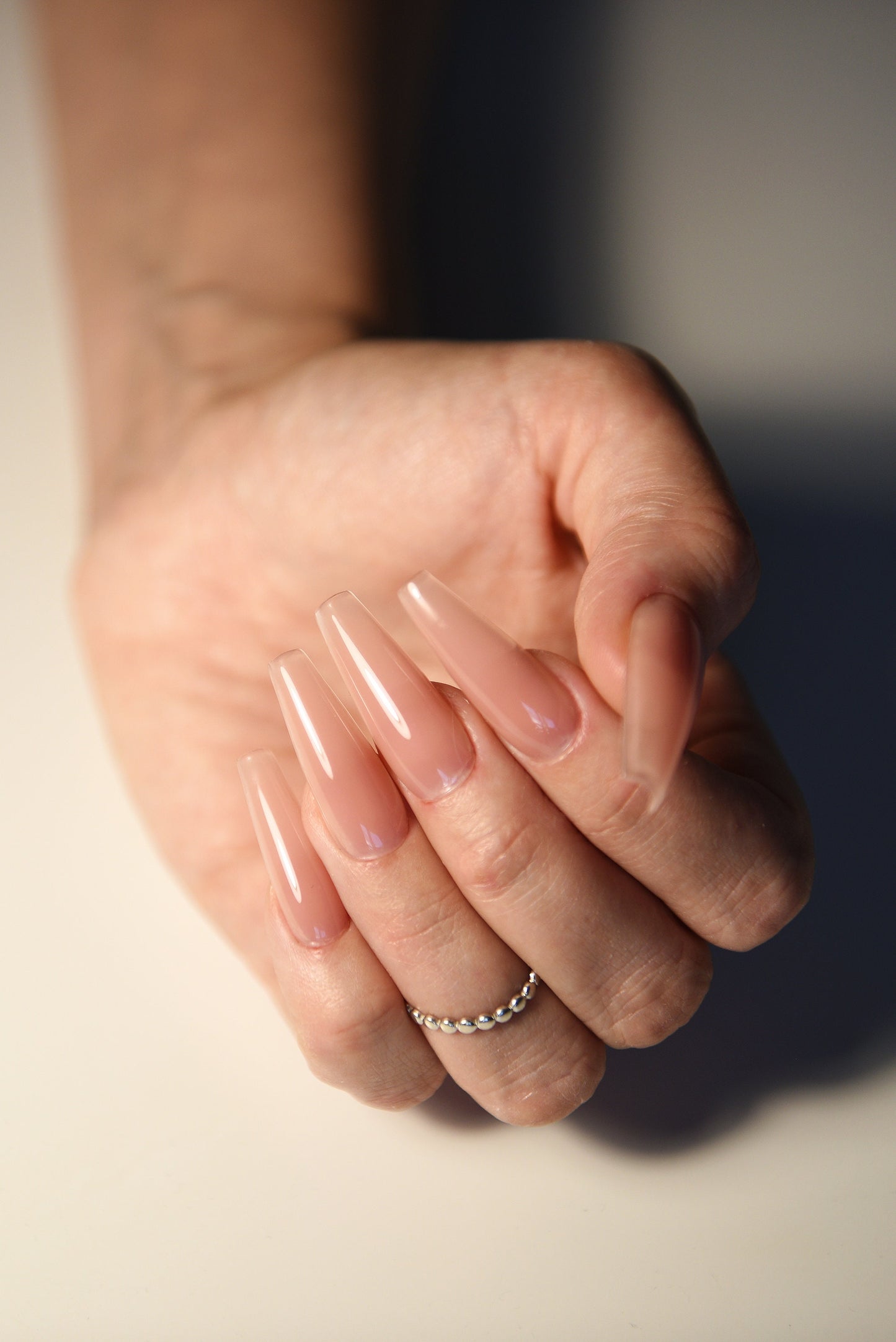 Royal Nude Press On Nails – Handmade Reusable Custom Nail Set