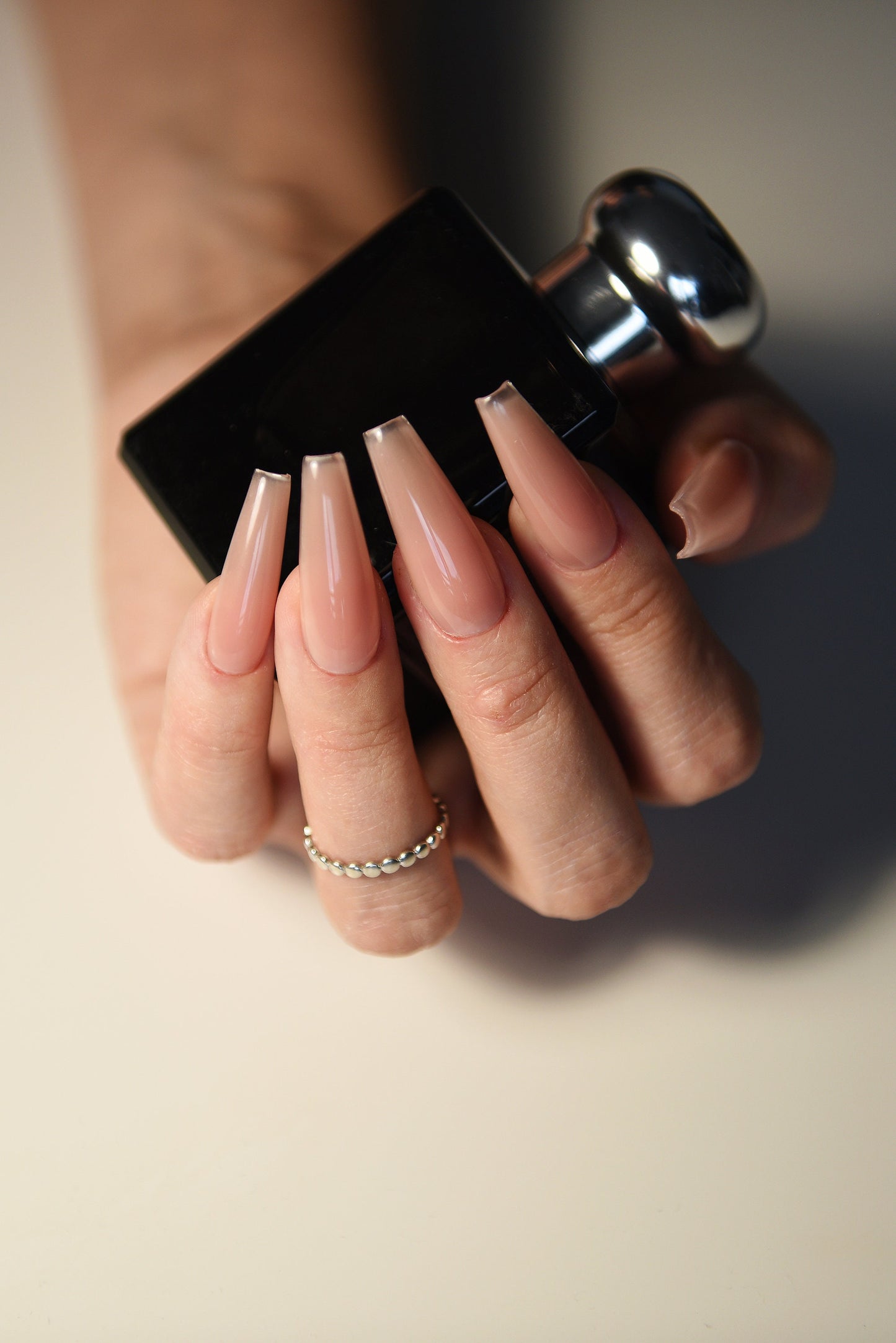 Royal Nude Press On Nails – Handmade Reusable Custom Nail Set
