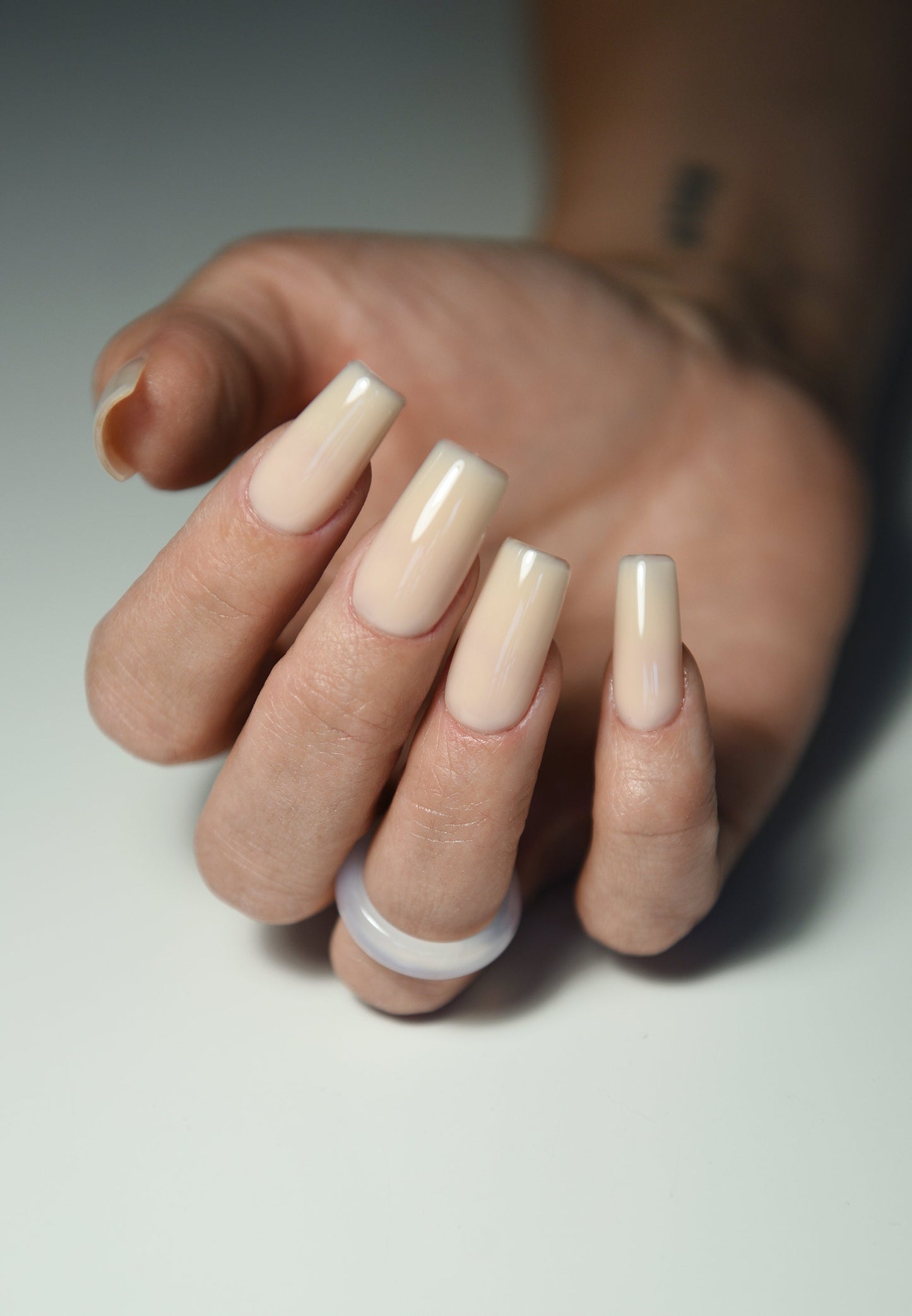 Wedding Nude Press On Nails – Handmade Matte or Glossy Nail Set for Bride or Guest