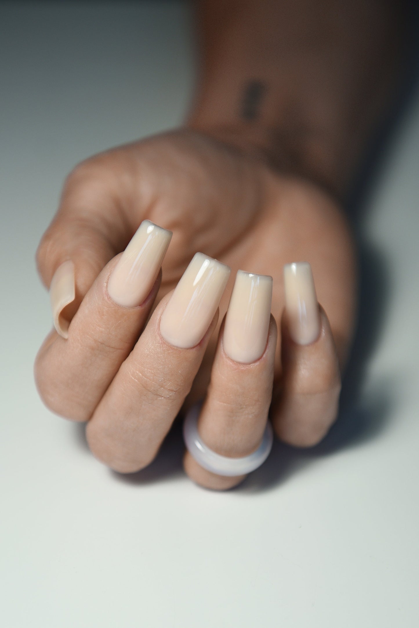 Wedding Nude Press On Nails – Handmade Matte or Glossy Nail Set for Bride or Guest