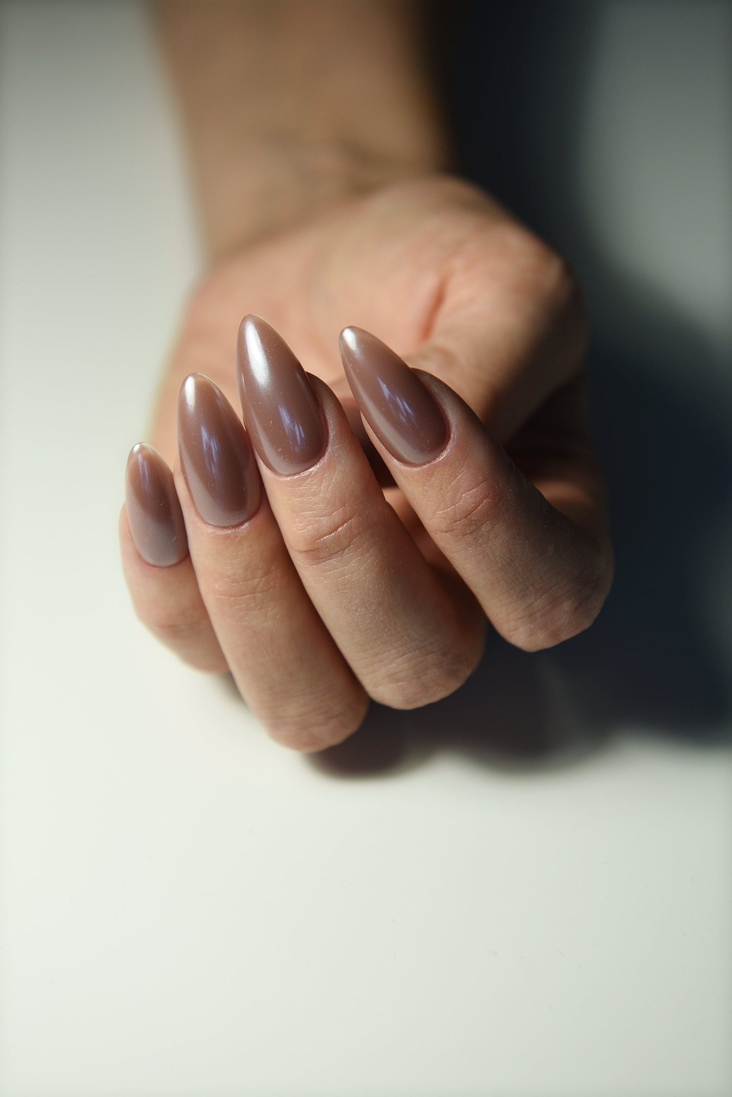 CHOCOLATE GLAZED DONUT | Celebrity | Glossy Handpainted press on nails | Stiletto Oval Almond Square Coffin Balerina | Long Medium Short