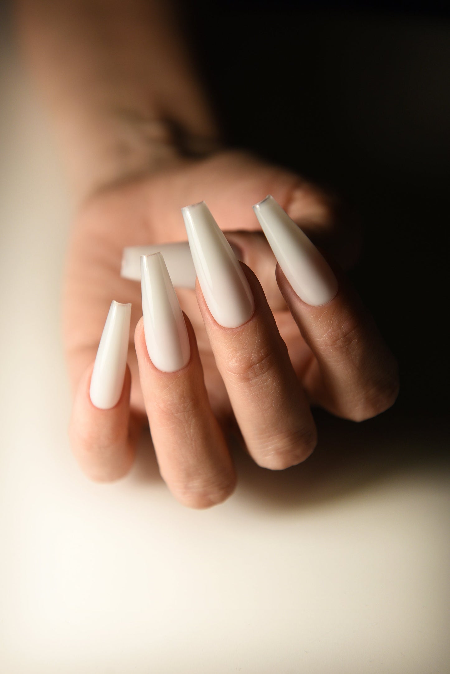 White Acrylic Press On Nails – Handmade Reusable Glossy or Matte