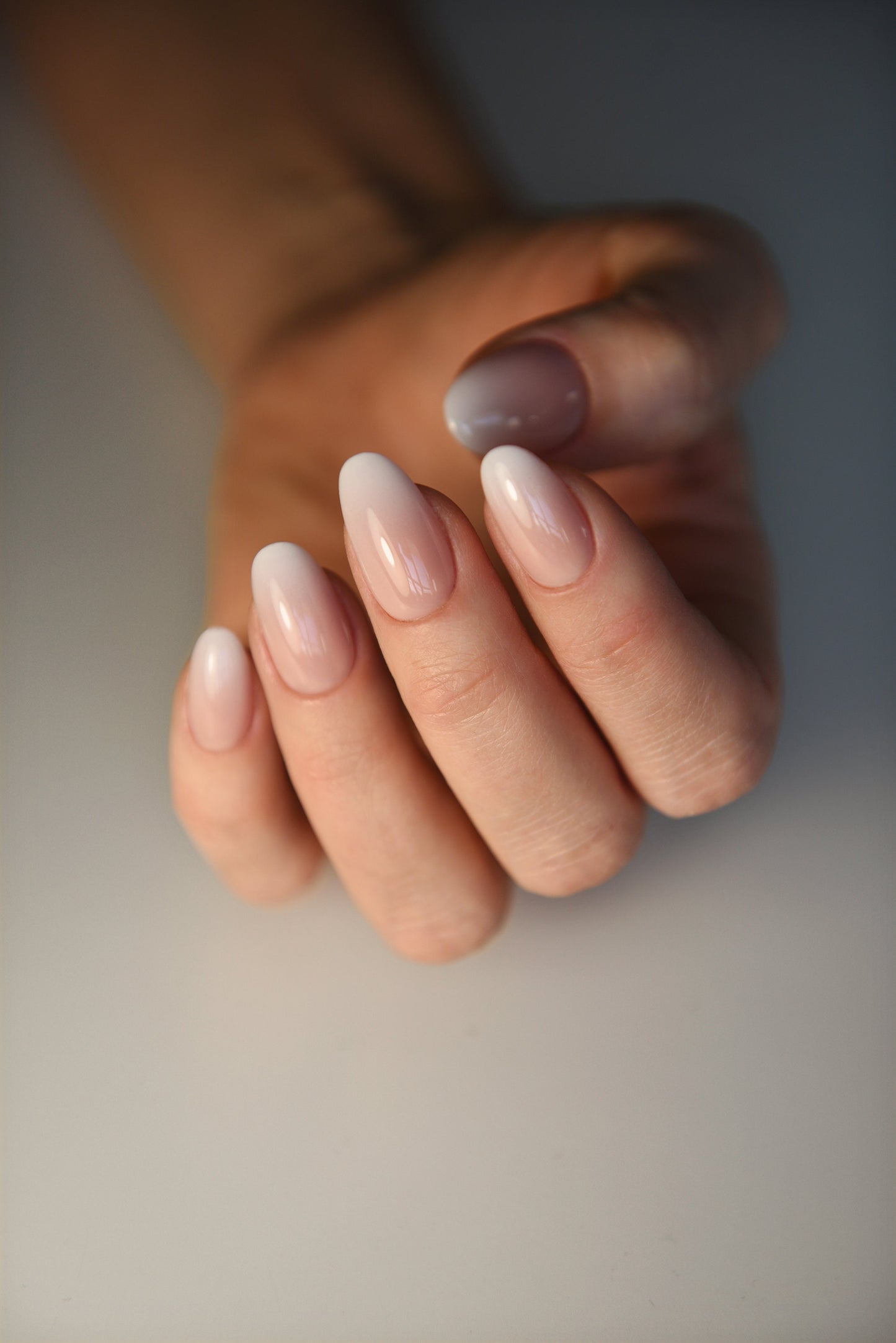 Royal Babyboomer Press-On Nails | Classic Gradient Ombre Gel | Handmade Reusable Luxury Nails | Custom Shape & Length