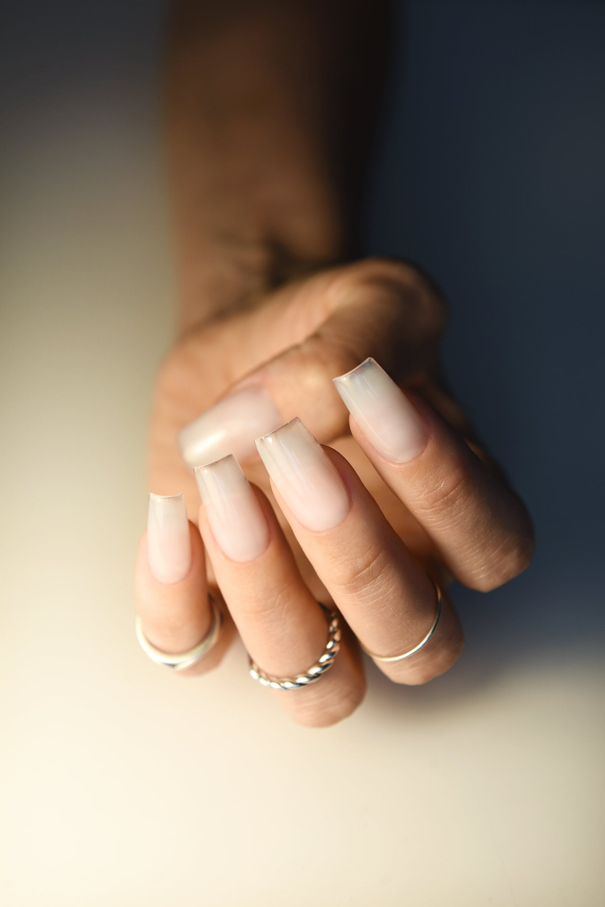 Builder Gel Milky Press On Nails - Strong as Acrylics, Customizable, and Affordable