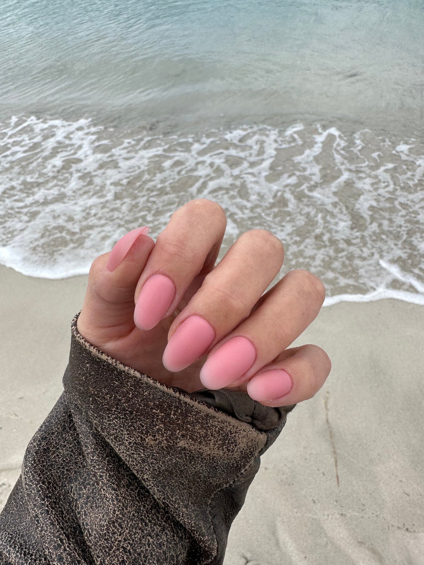 BLUSH SPRING PINK | Matte Glossy | Handpainted press on nails | Fake nails | Stiletto Oval Almond Square Coffin Balerina | Long Medium Short