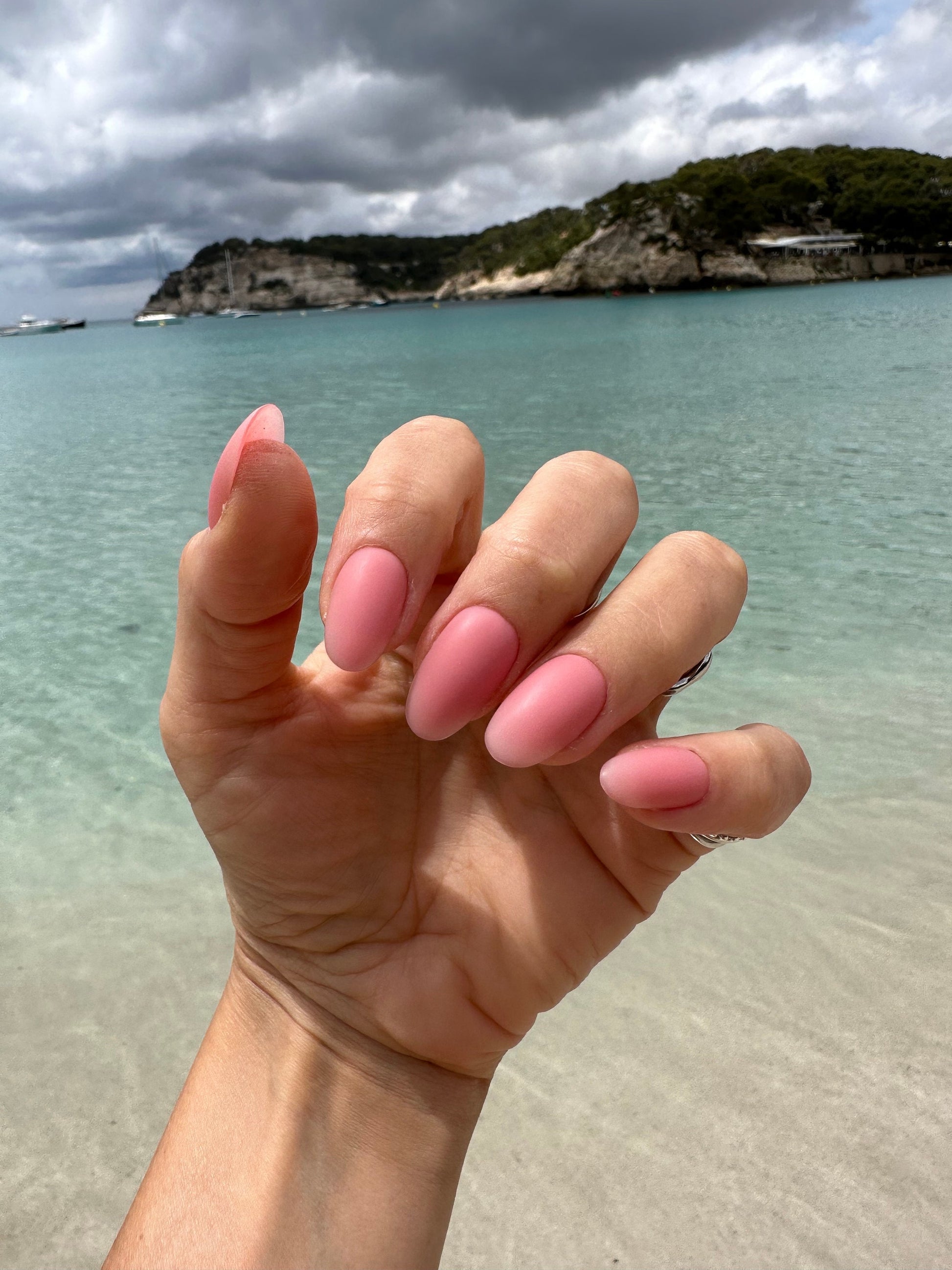 BLUSH SPRING PINK | Matte Glossy | Handpainted press on nails | Fake nails | Stiletto Oval Almond Square Coffin Balerina | Long Medium Short