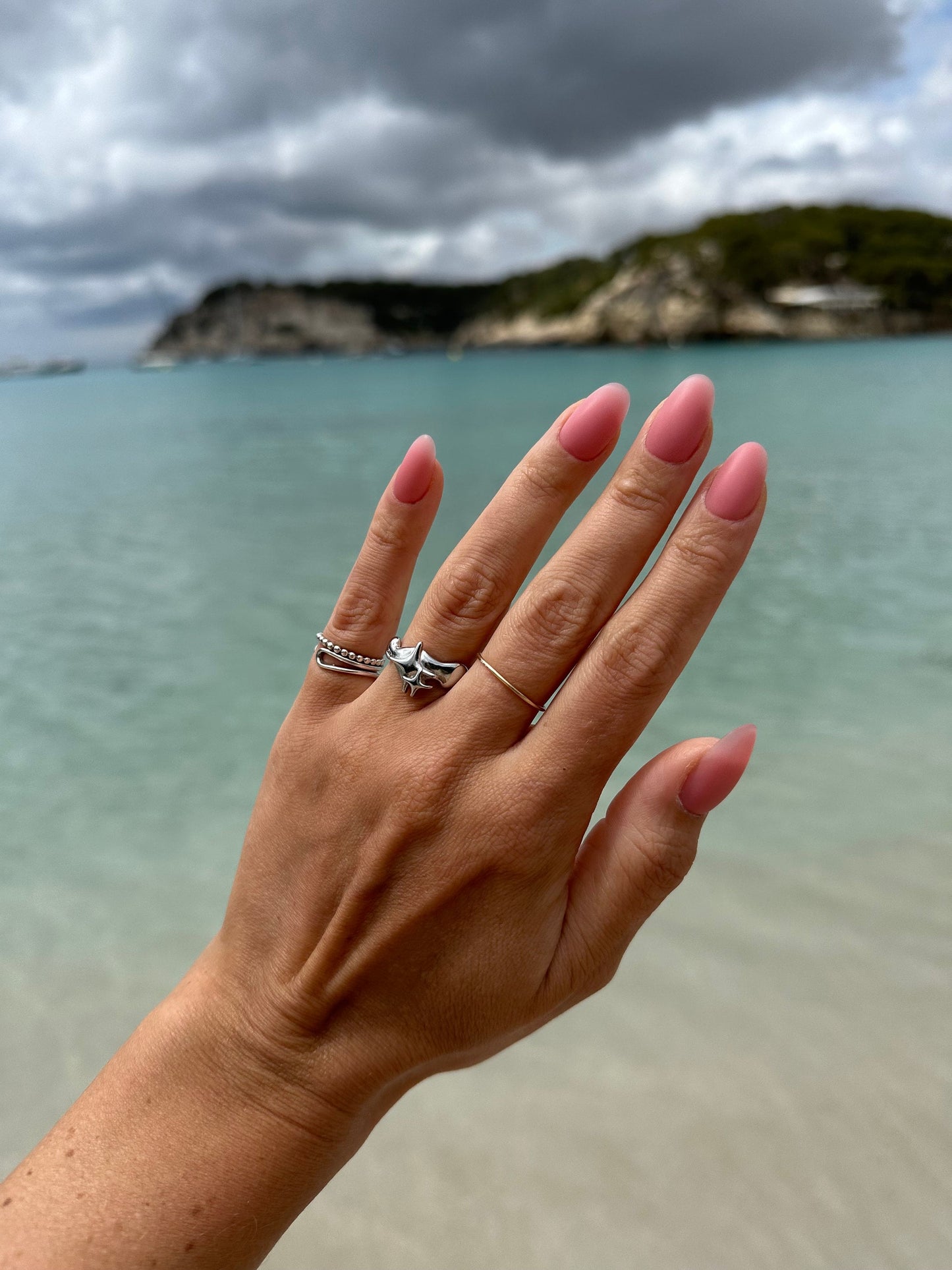 BLUSH SPRING PINK | Matte Glossy | Handpainted press on nails | Fake nails | Stiletto Oval Almond Square Coffin Balerina | Long Medium Short