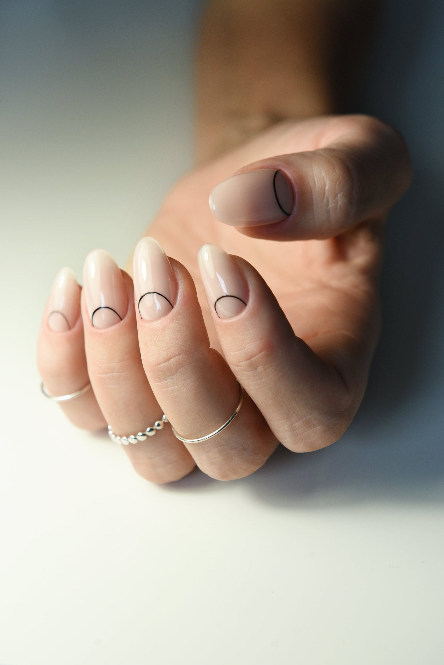 Cream Minimalist Press On Nails – Handmade Reusable Gel Look Set | Custom Shape & Size | Simple Elegant Nails