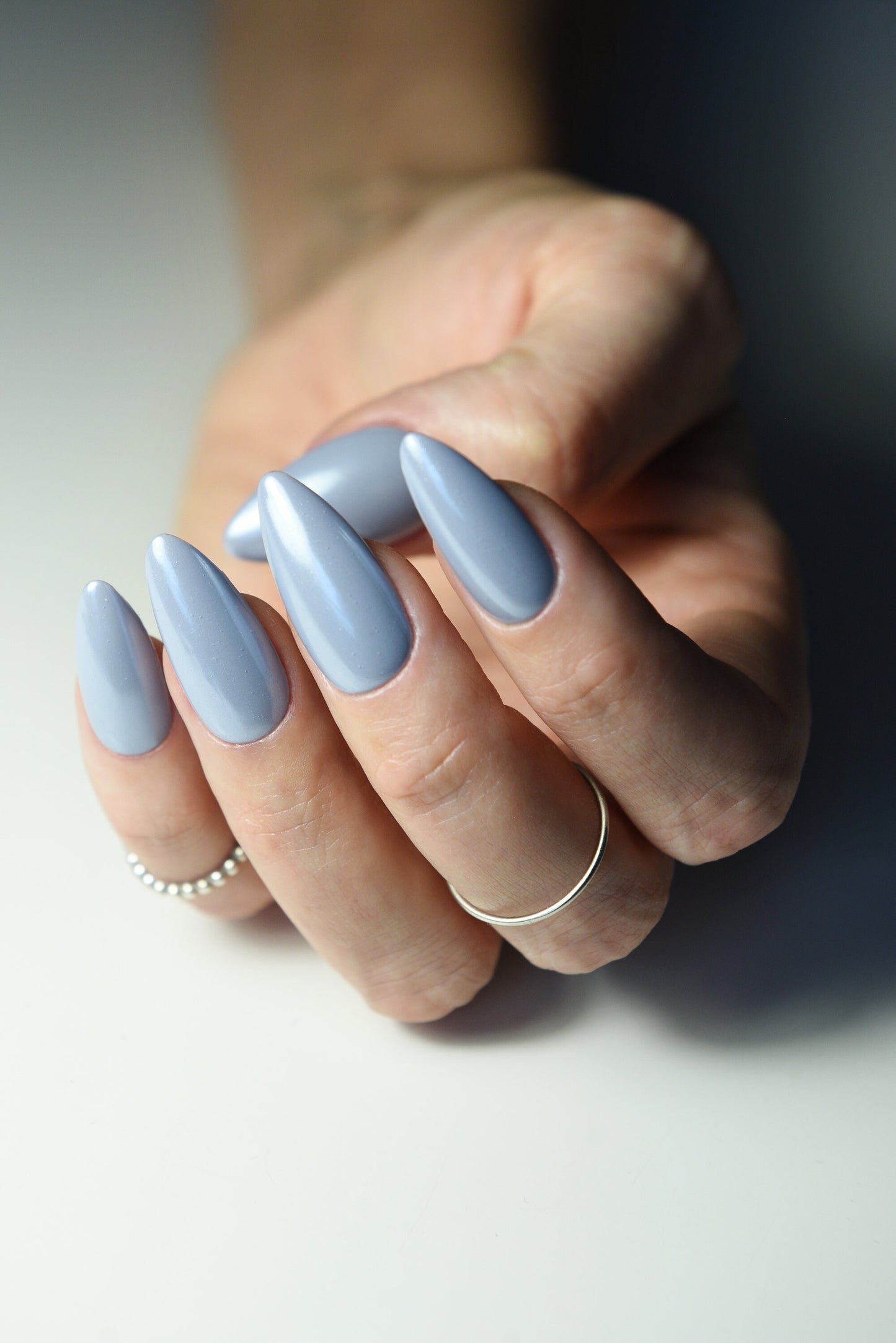 Ice Blue Winter Glazed Donut Press On Nails Snow Edition, long, short, coffin, stiletto, almond fake nails, luxury salon quality clean girl