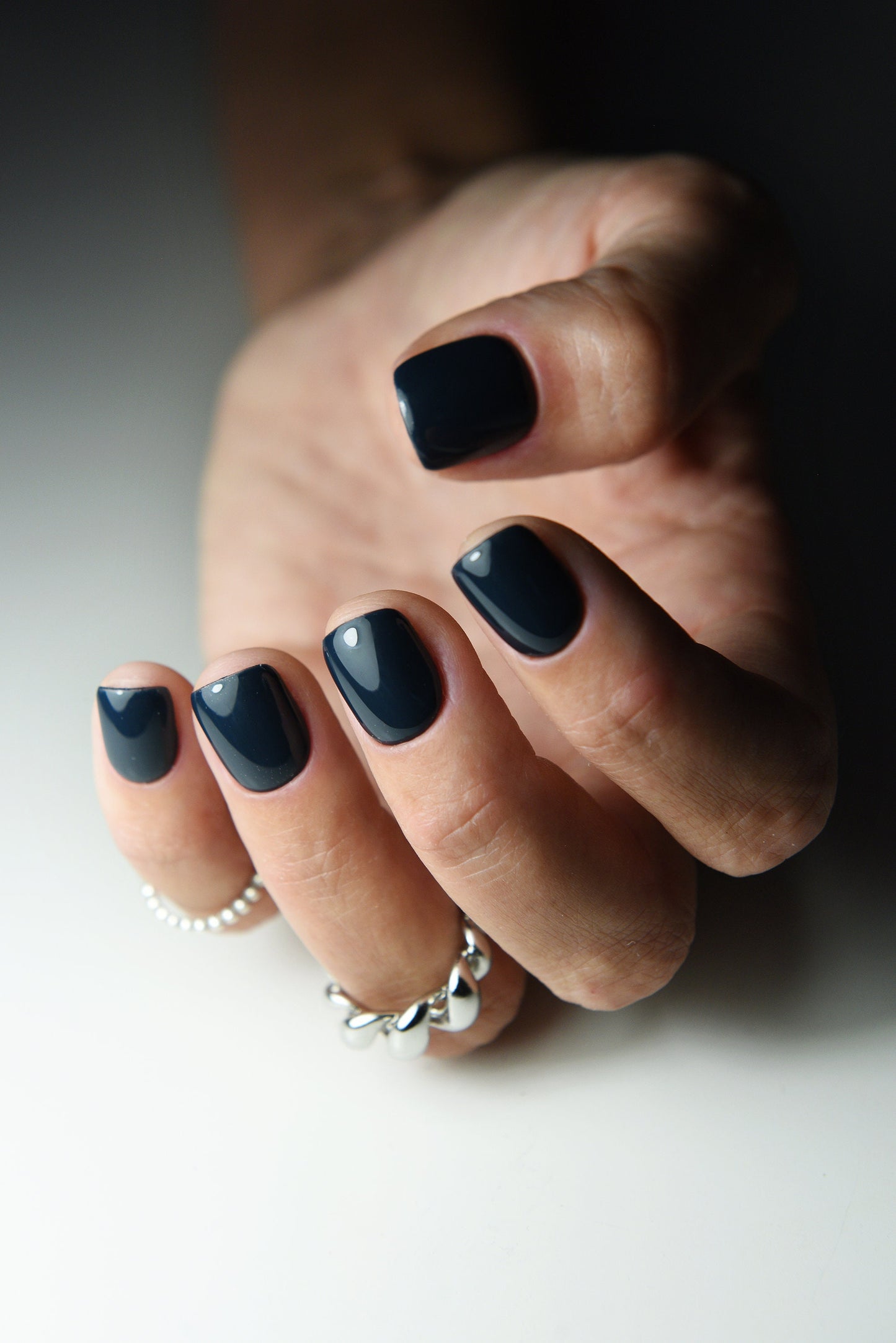 NAVY BLUE Old Money Style Press On Nails Short Long Square Stiletto, Coffin, wedding party bride nails, reusable luxury false, glue on