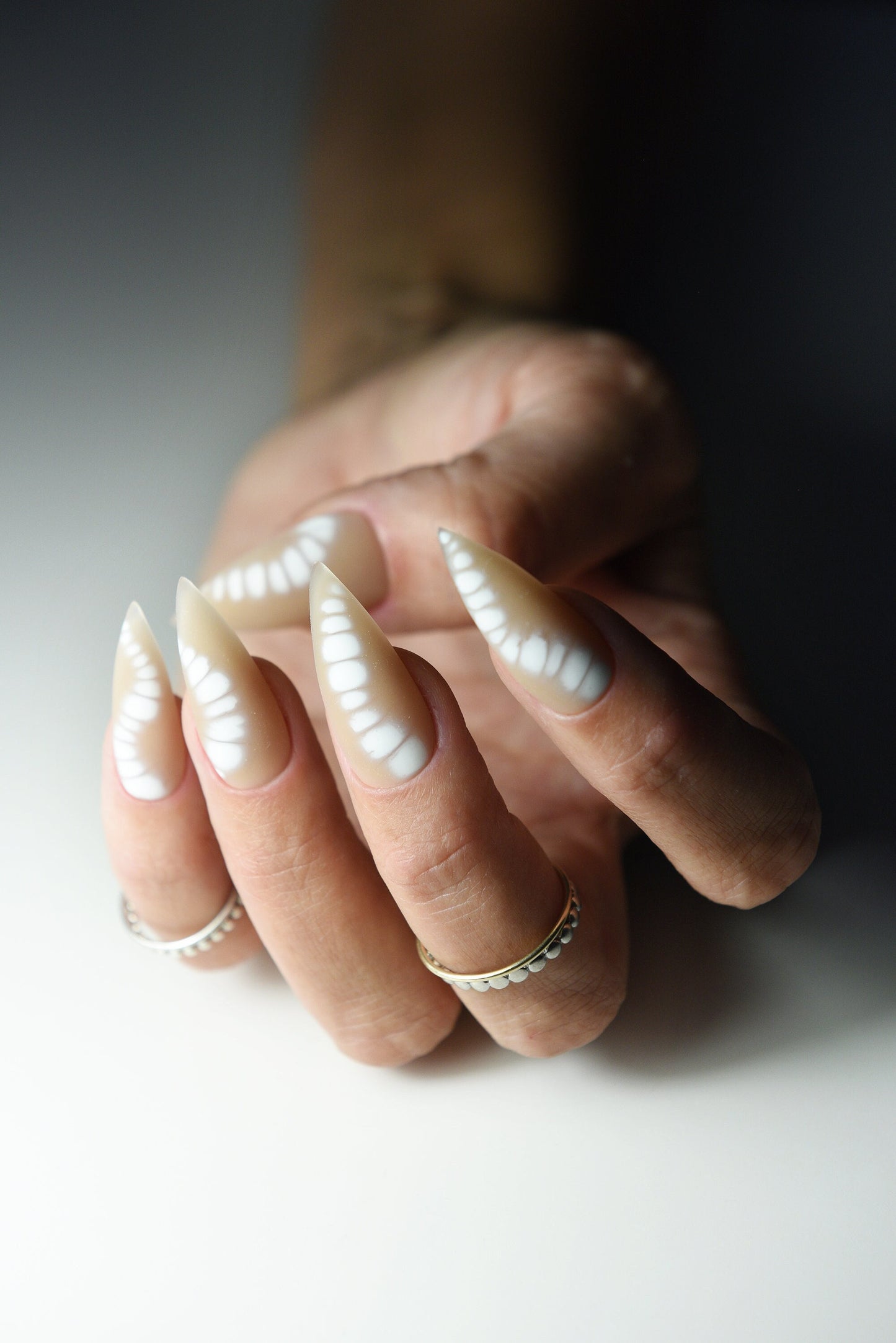 BLOOMING NUDE press on nails for SPRING, beige cute nails, stiletto, coffin, square, almond, long, short, gift for fashion girl, reusable