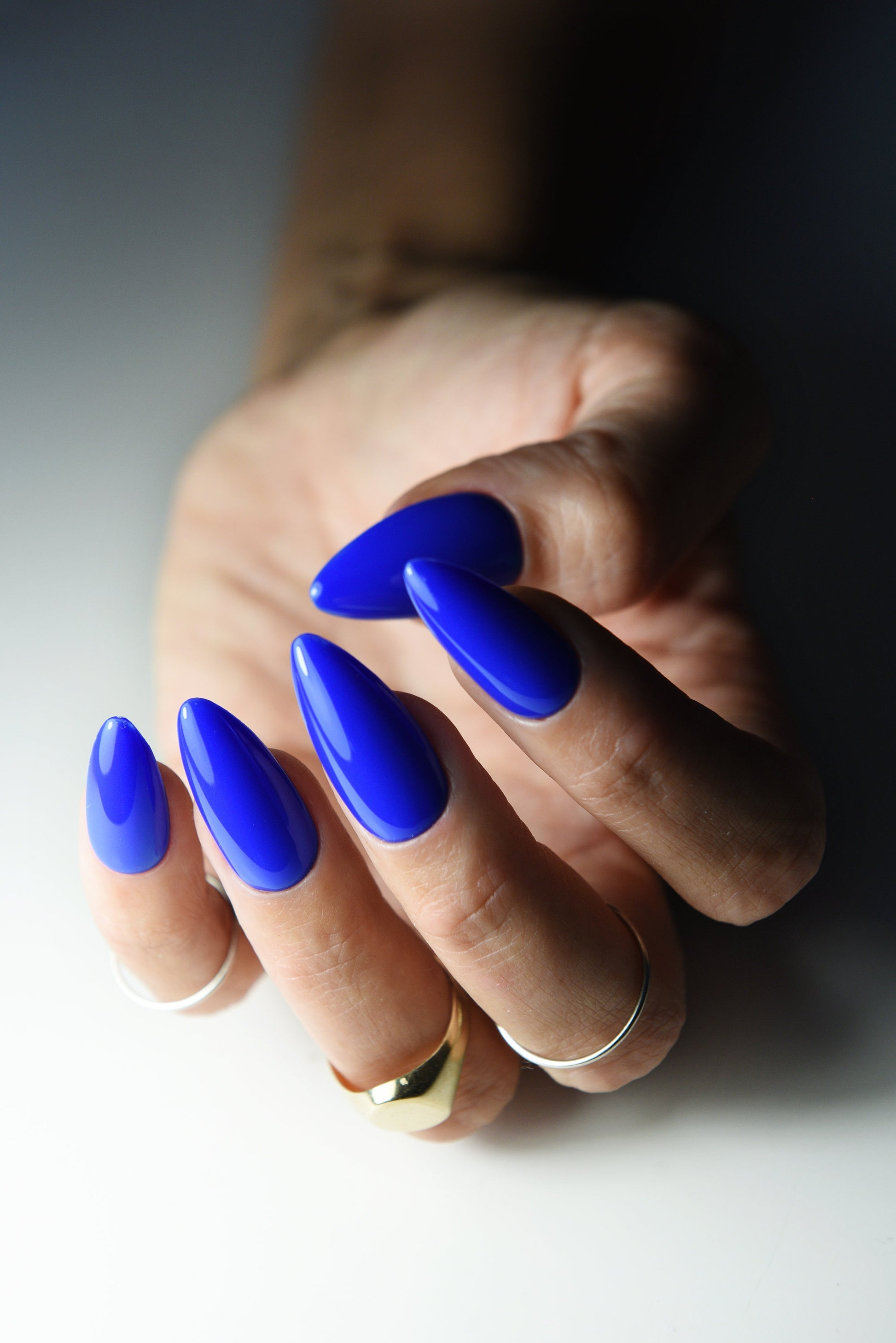 INDIGO COBALT BLUE Nails, Press Ons, Press On Nails, Solid Color, Summer Set, Acrylic, Reusable Nails, Long, Short, Almond, Coffin, Cute – Luxury Handmade Reusable Press On Nails