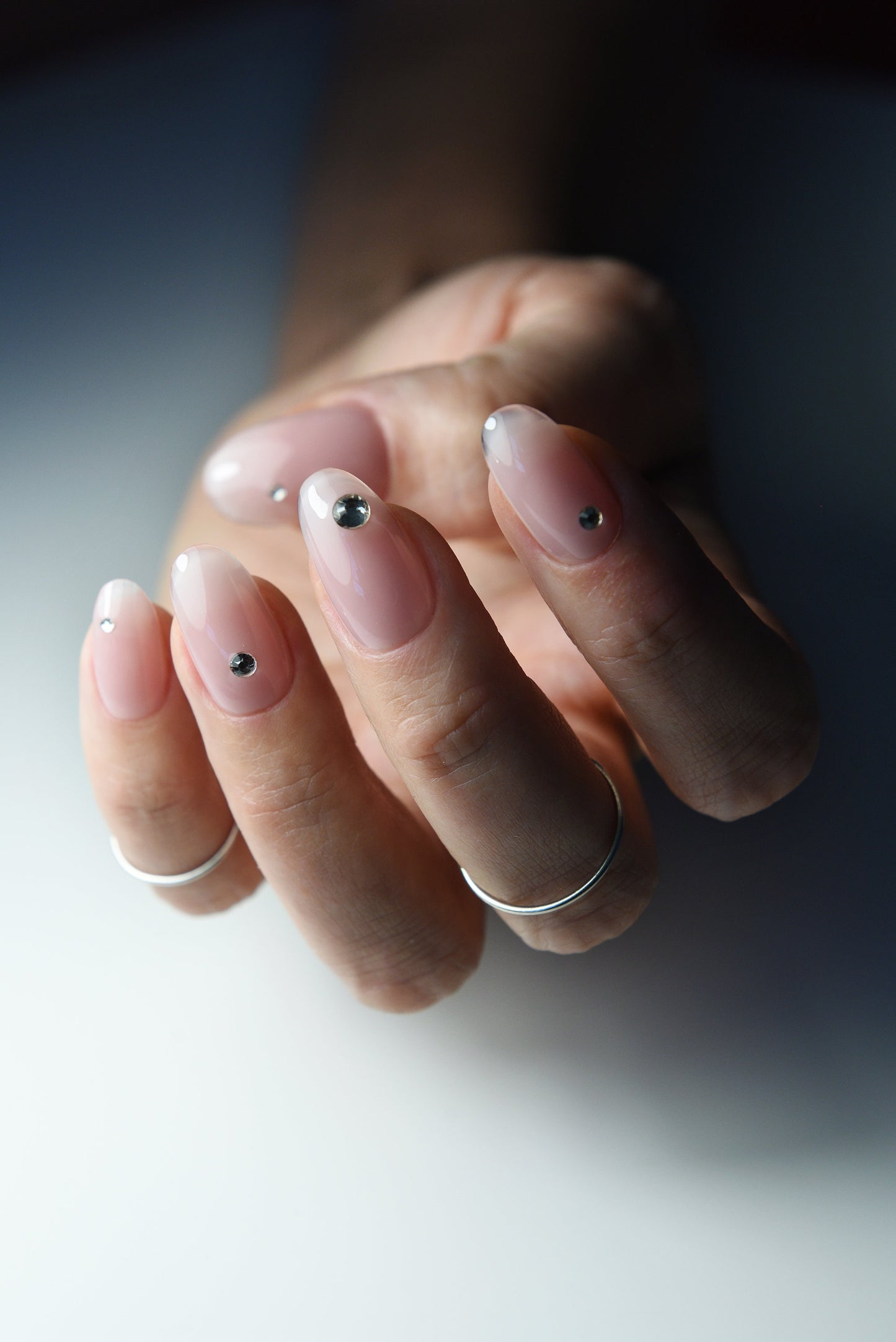 Sparkling Nudes Press-On Nails Set | Spring & Summer, Wedding, Gift for Daughter or Girlfriend | Handmade Luxury Reusable Nails | Custom Shape & Length