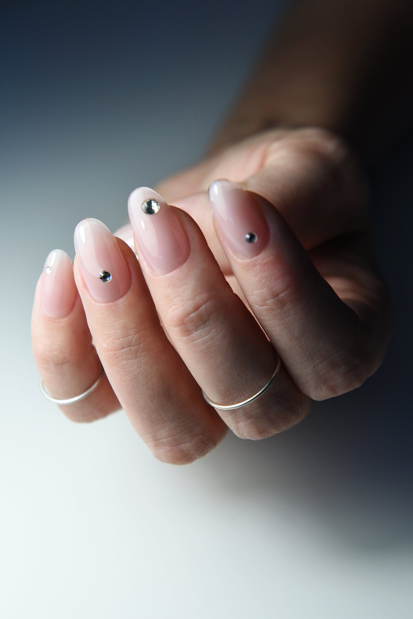 Sparkling Nudes Press-On Nails Set | Spring & Summer, Wedding, Gift for Daughter or Girlfriend | Handmade Luxury Reusable Nails | Custom Shape & Length