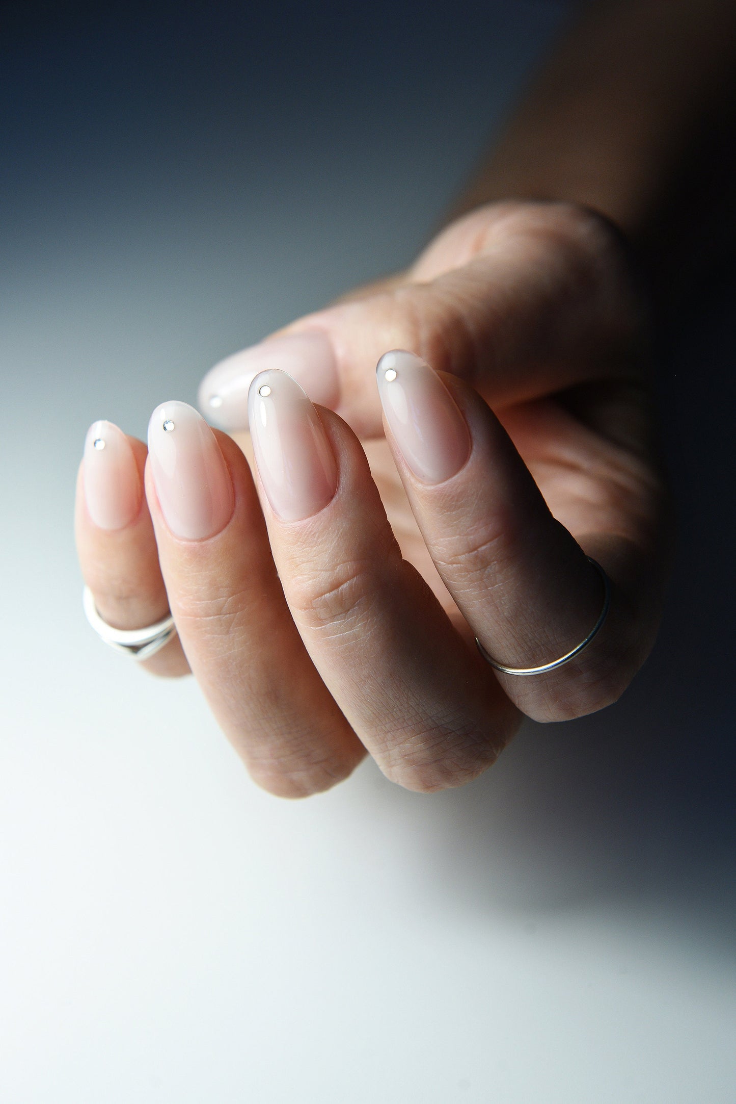 CUTE BLING Nail Art, Cream Nude Press On Nails, Handmade, Customizable Minimalistic, Fake, Stiletto, Coffin, Long, Short, Medium, reusable