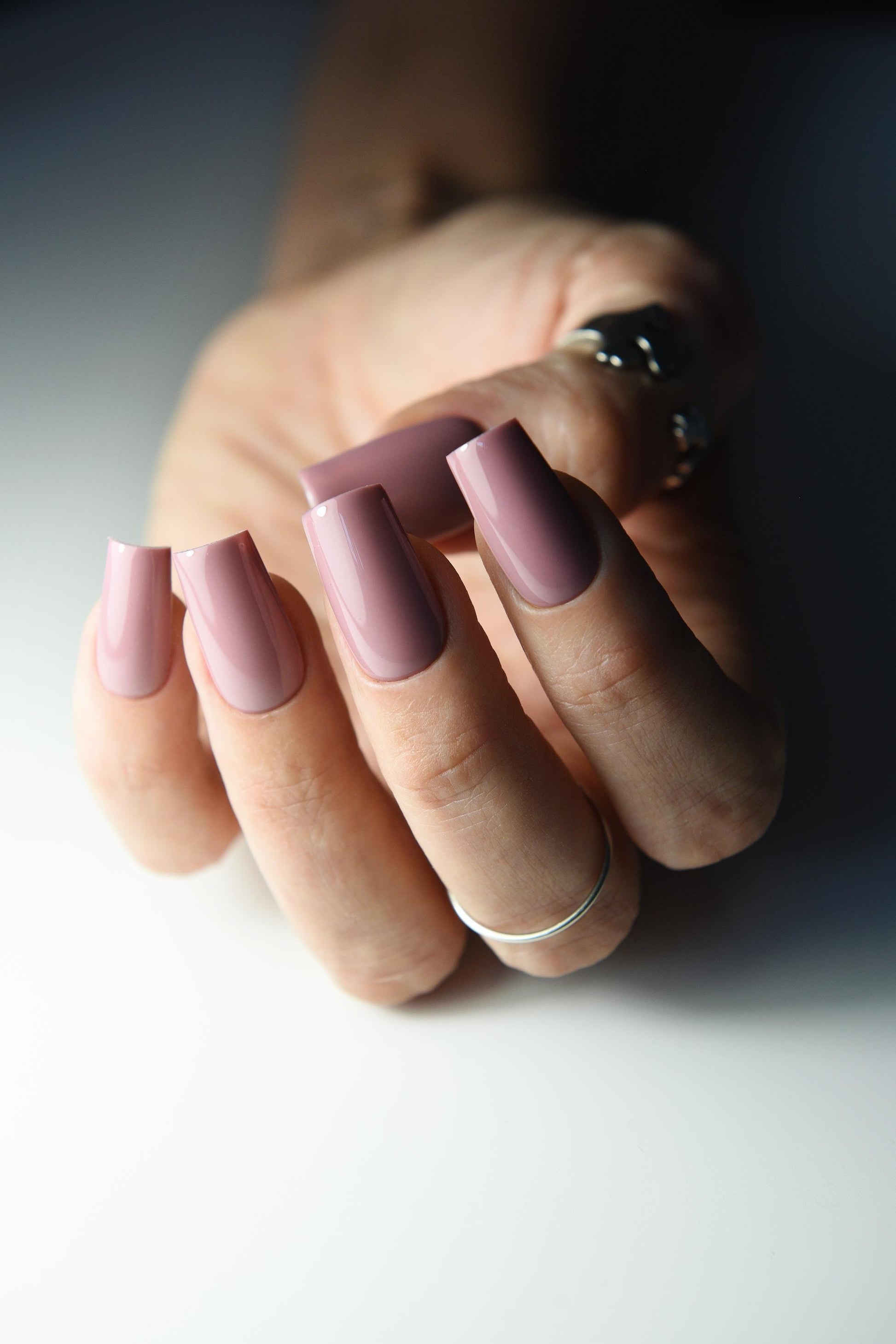 POUDRE ROSE | Autumn Fall | Handpainted press on nails | CUSTOM fake nails | Stiletto Oval Almond Square Coffin Balerina | Long Medium Short