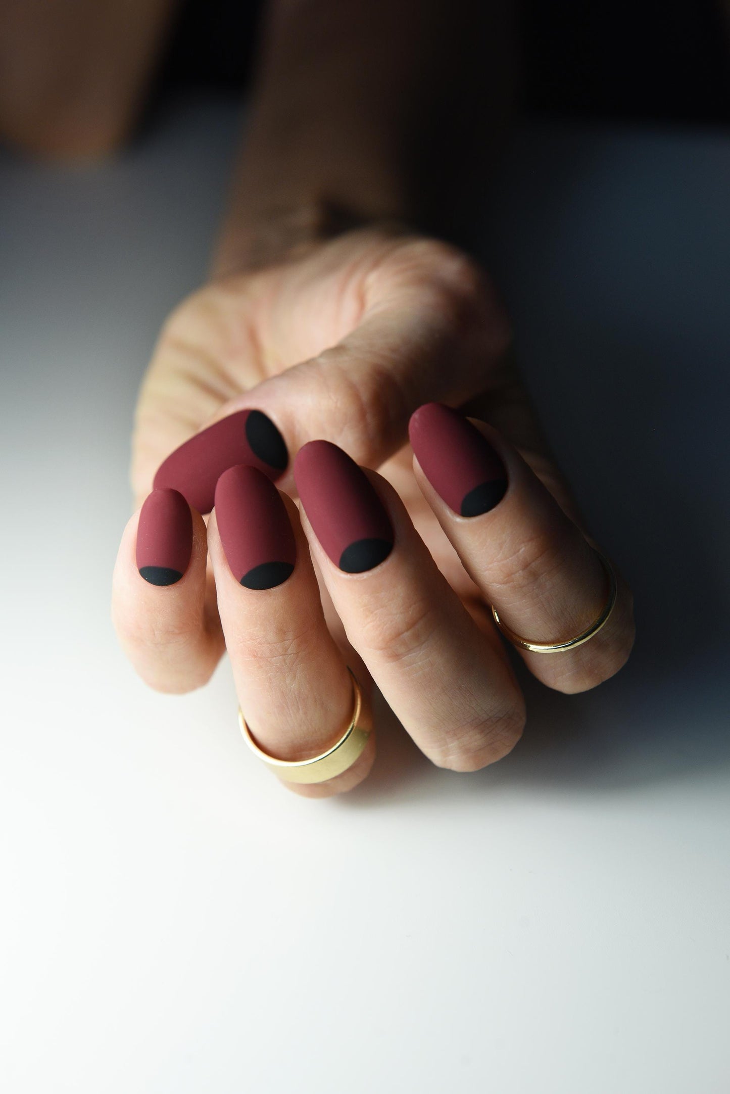 BURGUNDY WINE Press On Nails, for autumn, fall, cozy demure set, short oval nails, long stiletto, reusable, handmade personalised girl gift