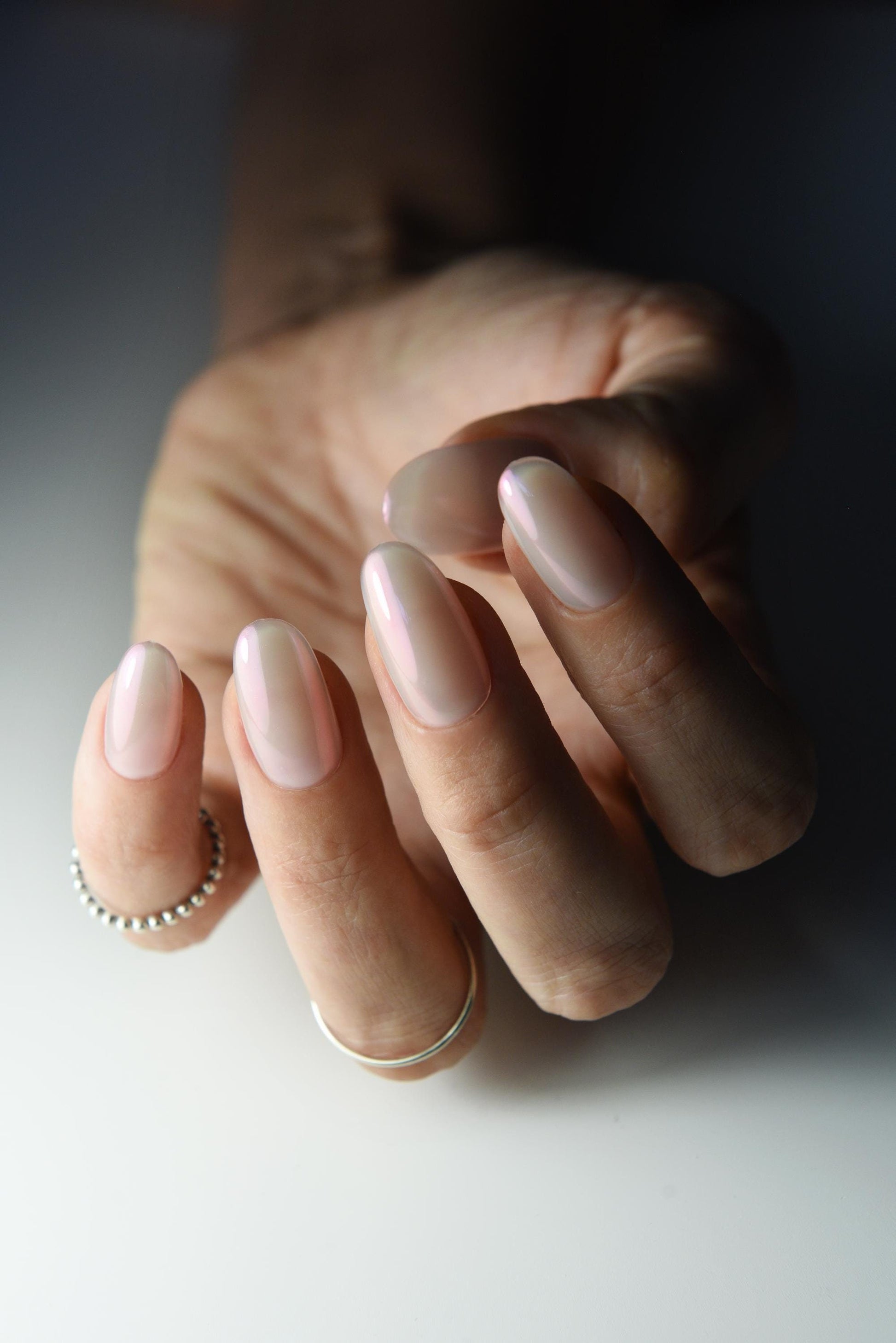 MERMAID AURORA Set, Electro Purple, Pink, Handpainted press on nails, reusable long stiletto party nails, short square, gift for girl, shiny