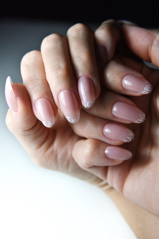 MANIFEST Your Text French Subtle Press On Nails, first date nails, cute, girly, gift for punk, pink reusable, custom, handmade set, long