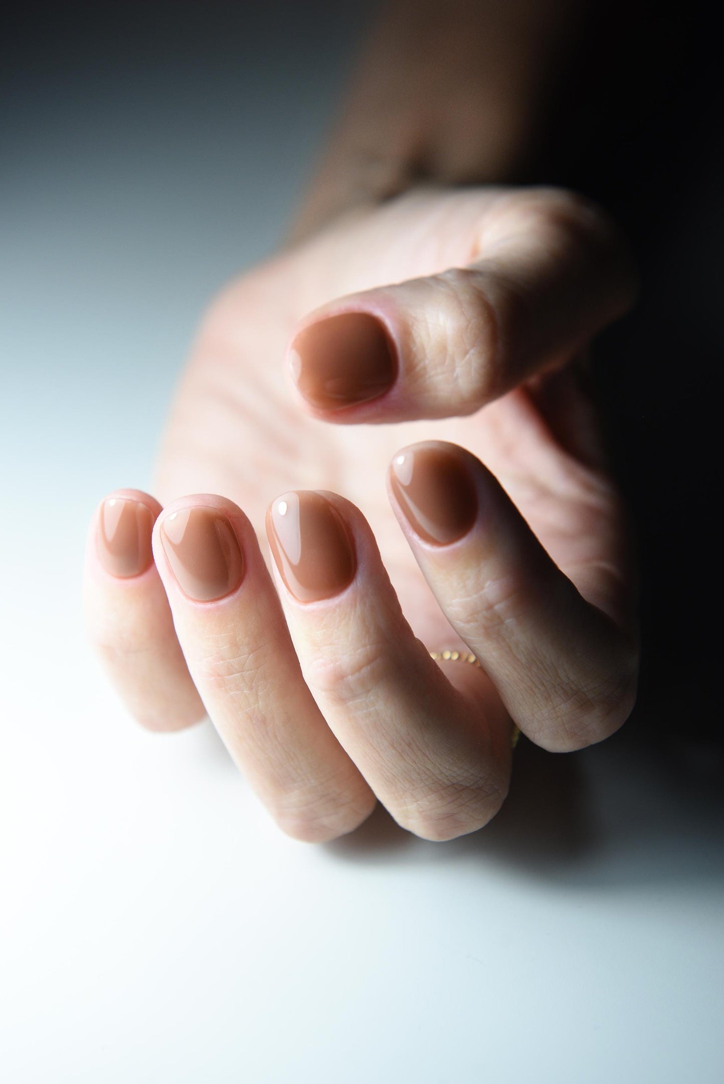 Color Changing Press-On Nails – Brown to Beige Thermal, Handmade & Reusable Neutral Set