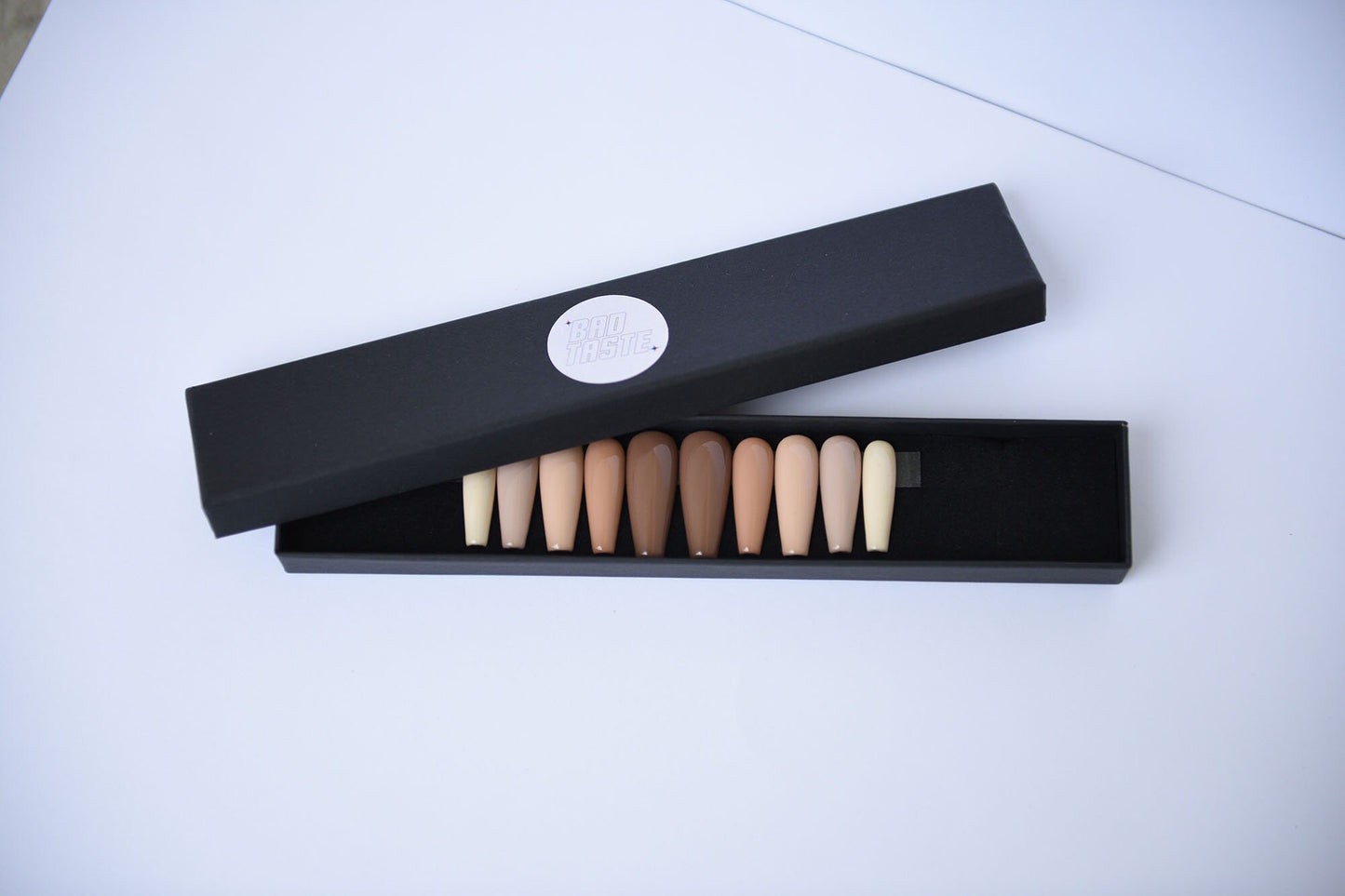 NUDES – Glossy Nude Press On Nails | Handmade Reusable Luxury Fake Nails