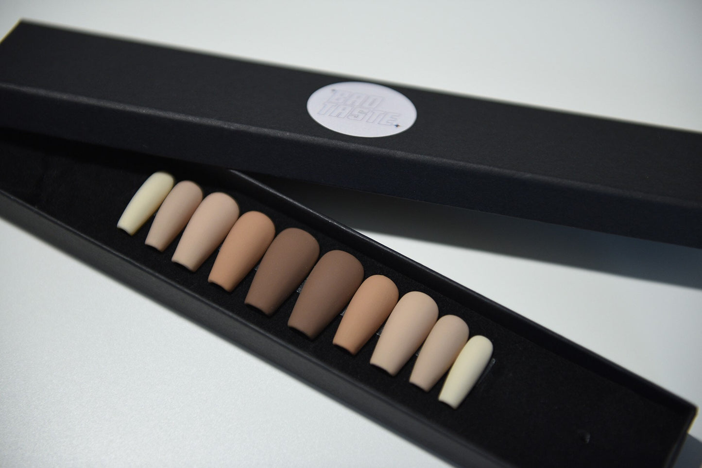 NUDES – Glossy Nude Press On Nails | Handmade Reusable Luxury Fake Nails