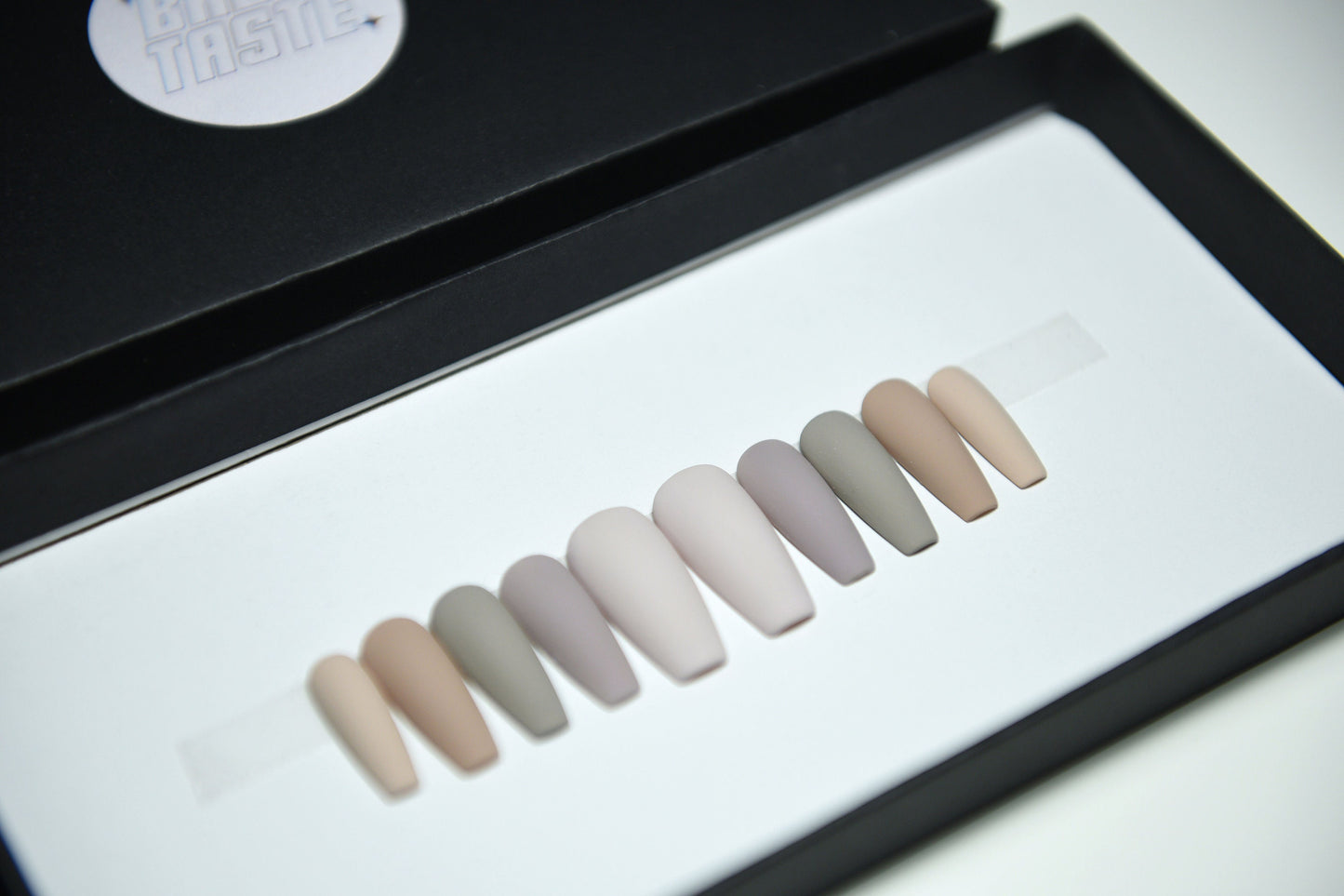 Nude Fade Mauve Press On Nails – Matte Handmade Reusable Coffin or Almond Nails