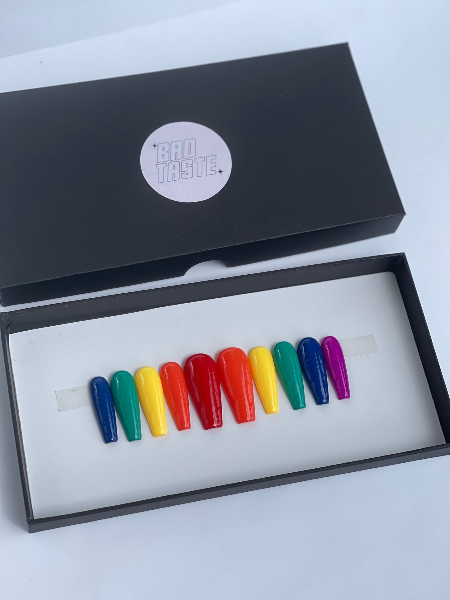 LGBT+ Pride Rainbow Nails – Handmade Reusable Press On Nail Set | Custom Colors