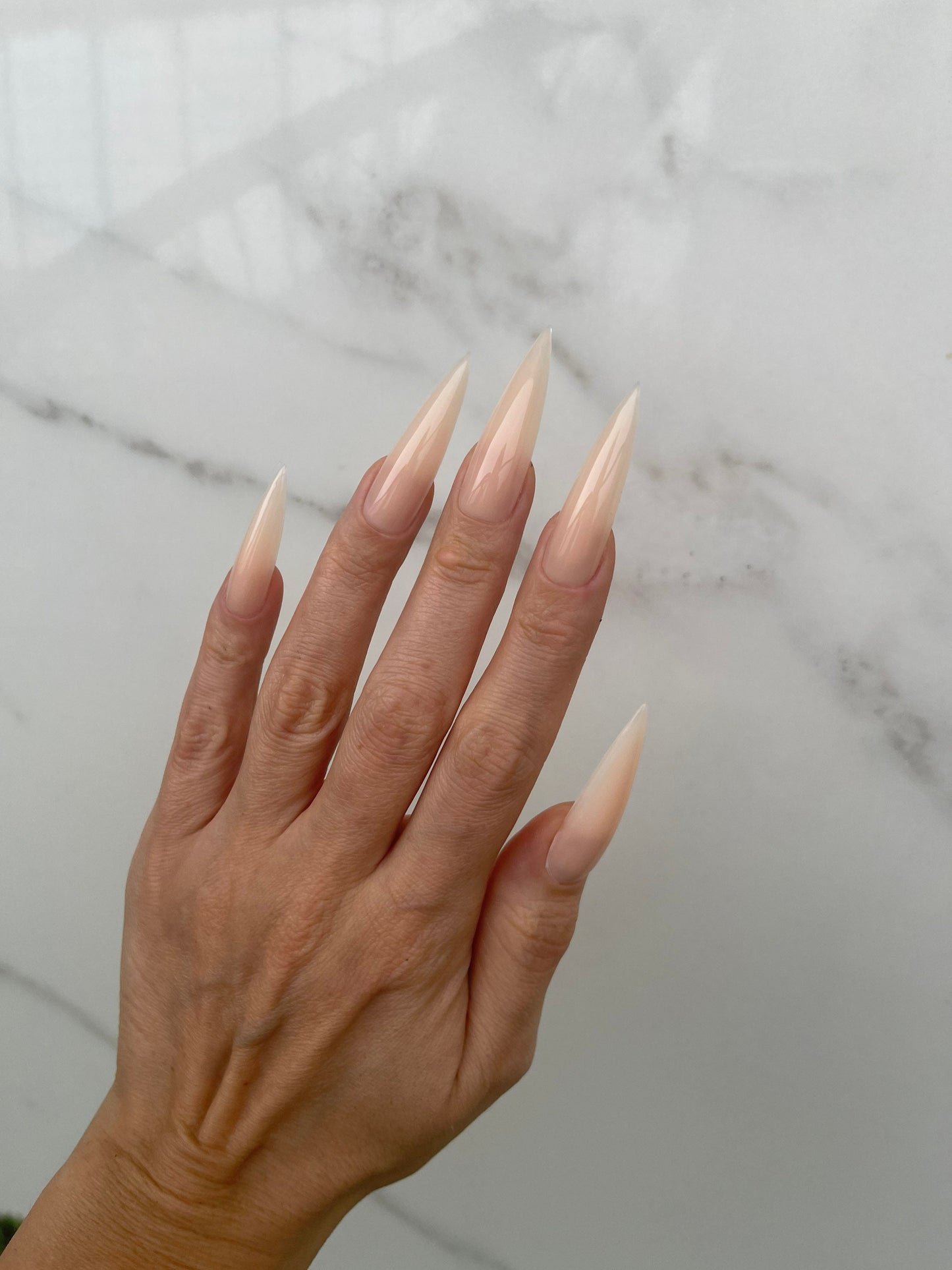 NEUTRAL ACRYL | Matte Glossy | Handpainted press on nails | Fake nails | Stiletto Oval Almond Square Coffin Balerina | Long Medium Short