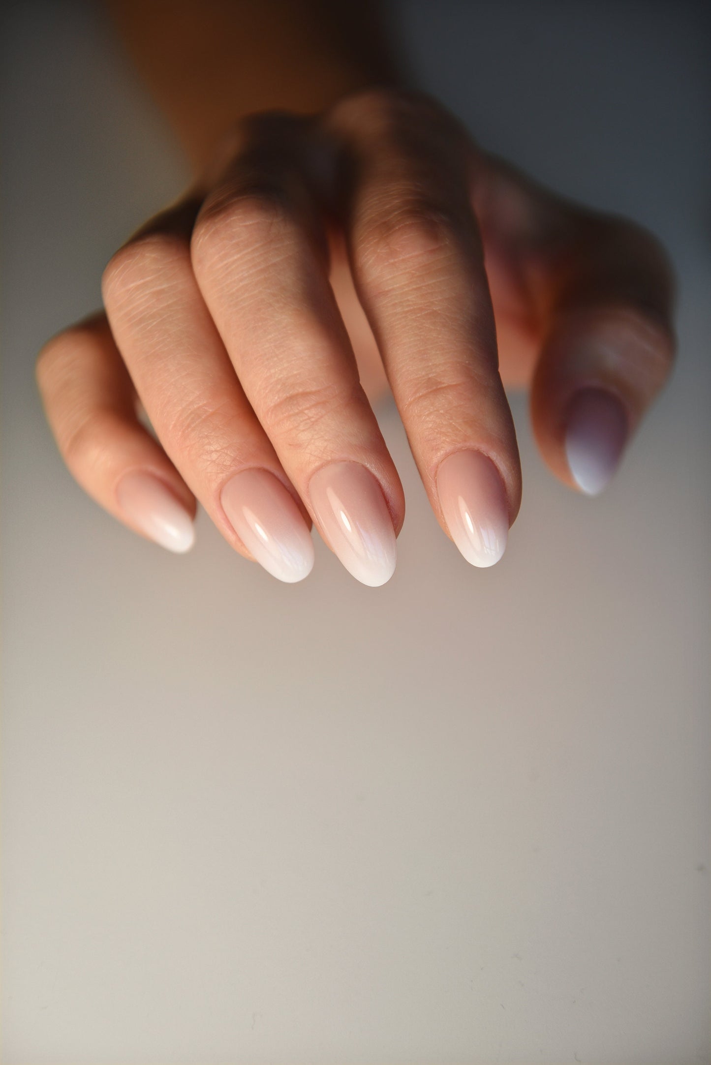 Royal Babyboomer Press-On Nails | Classic Gradient Ombre Gel | Handmade Reusable Luxury Nails | Custom Shape & Length