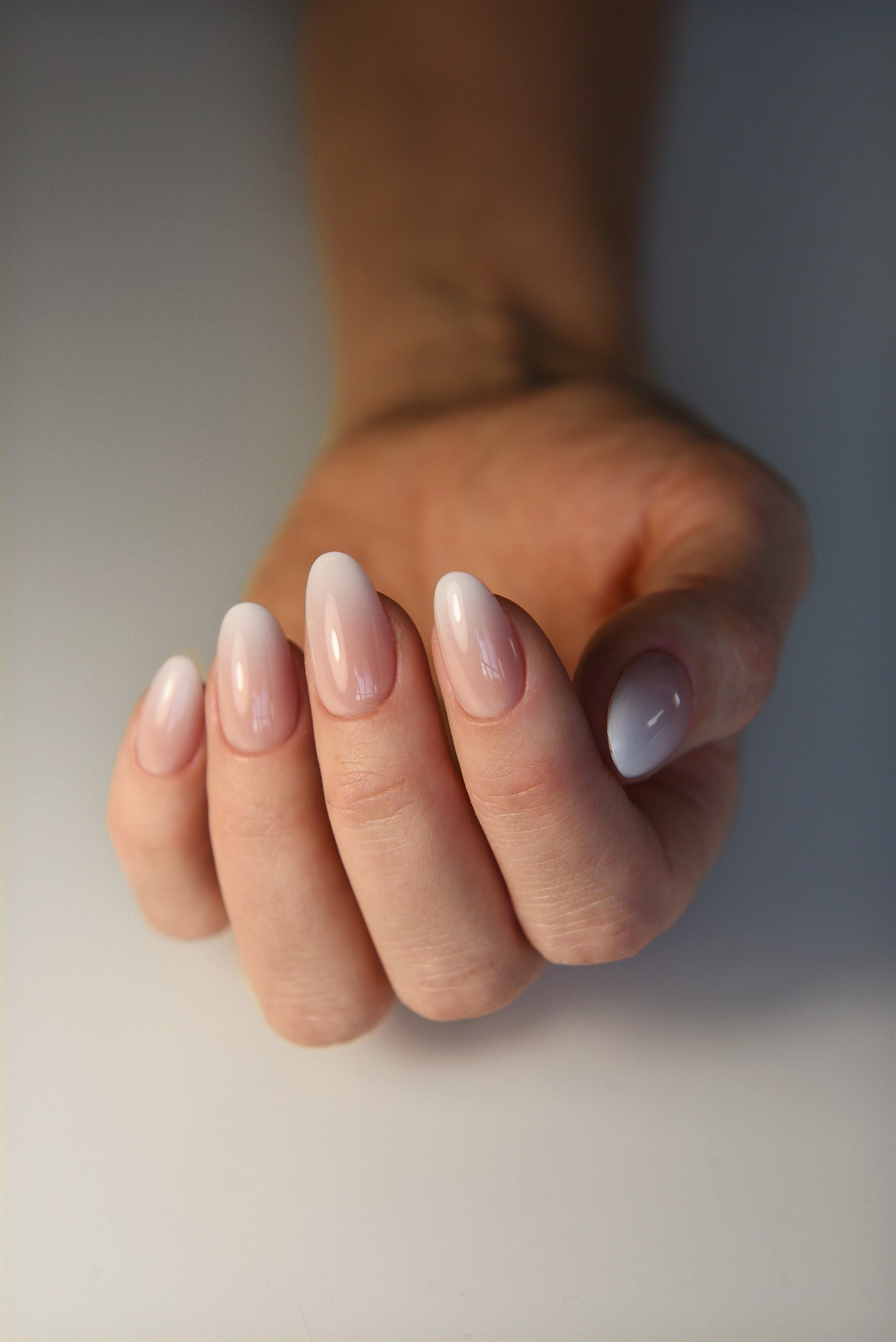 Royal Babyboomer Press-On Nails | Classic Gradient Ombre Gel | Handmade Reusable Luxury Nails | Custom Shape & Length