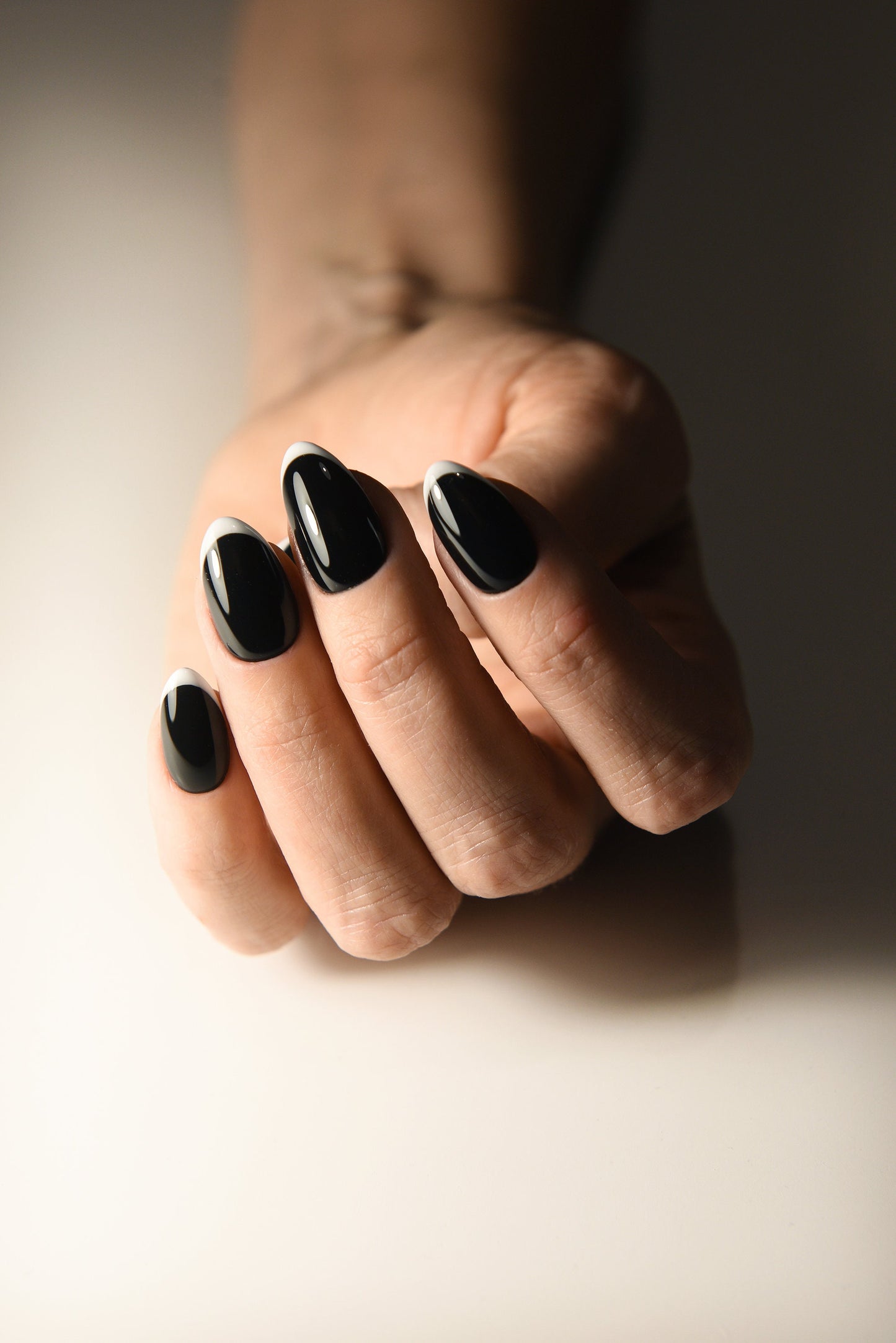 Selena Y2K Negative French Press-On Nails | Luxury Handmade Reusable Set | Glossy or Matte | Custom Shape & Length