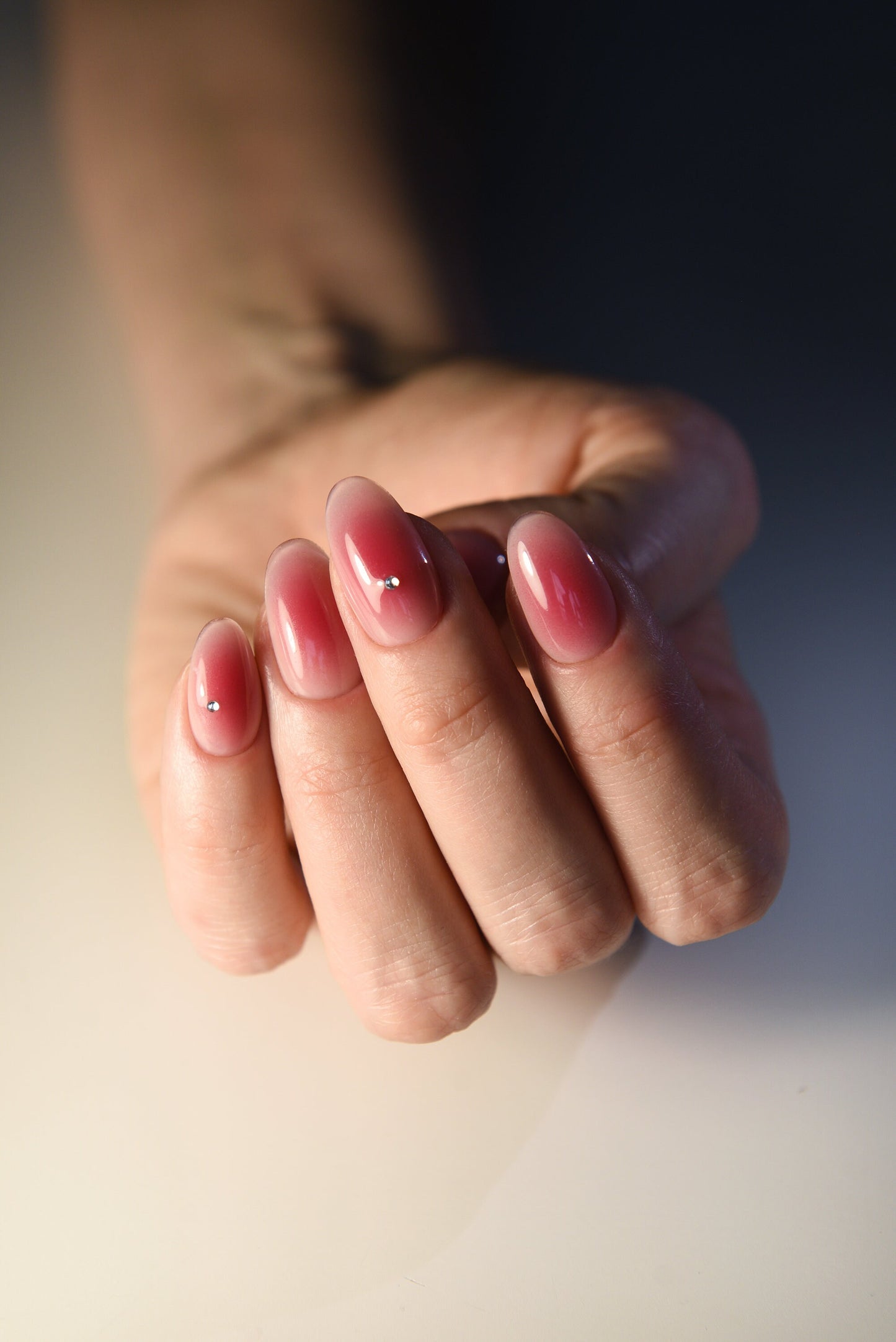 Blush Aura Gel Press On Nails – Handmade Luxury Reusable Set, Custom Glossy Nude Press-Ons