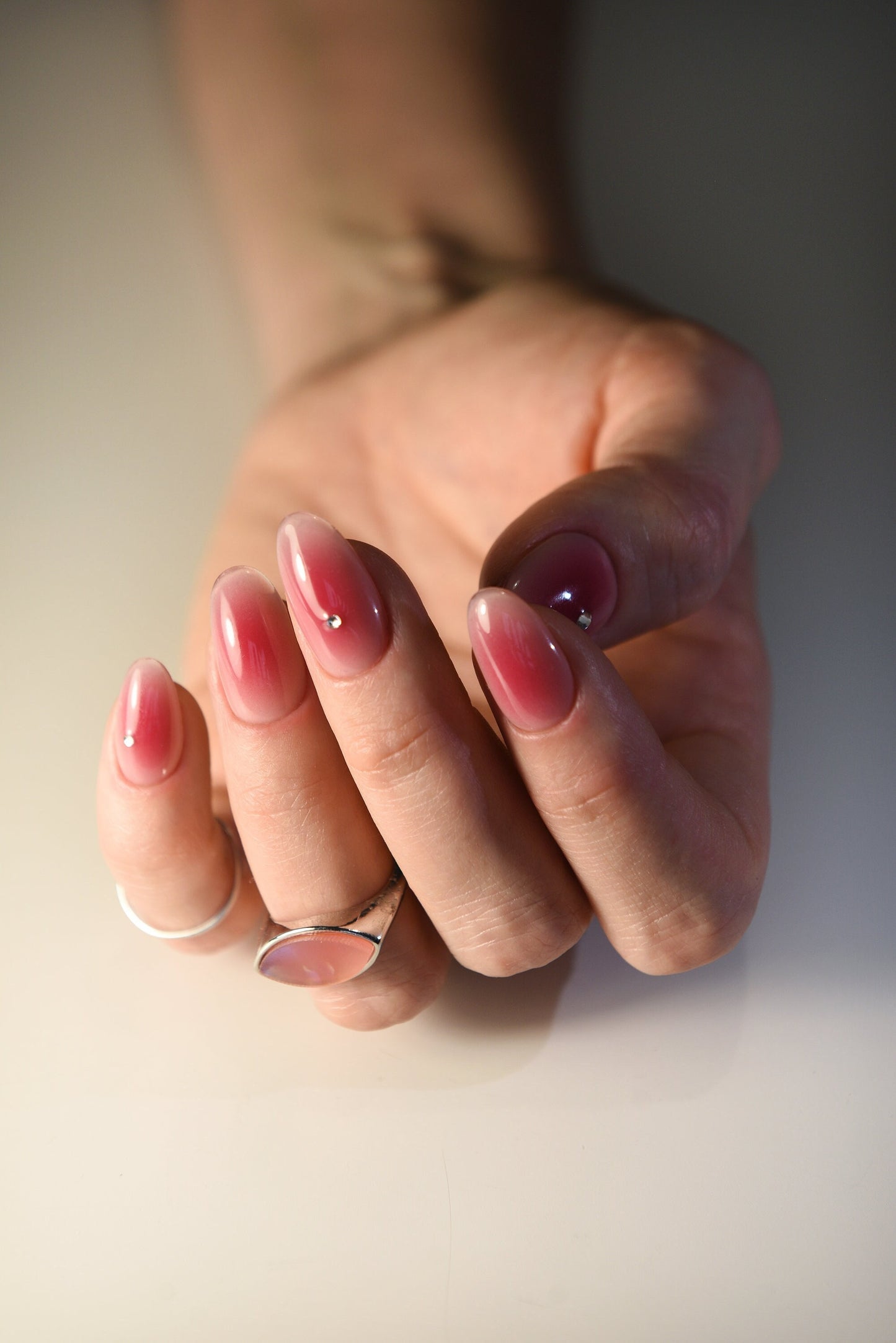 BLUSH AURA GEL Press On Nails – Luxury Handmade Reusable Press On Nails