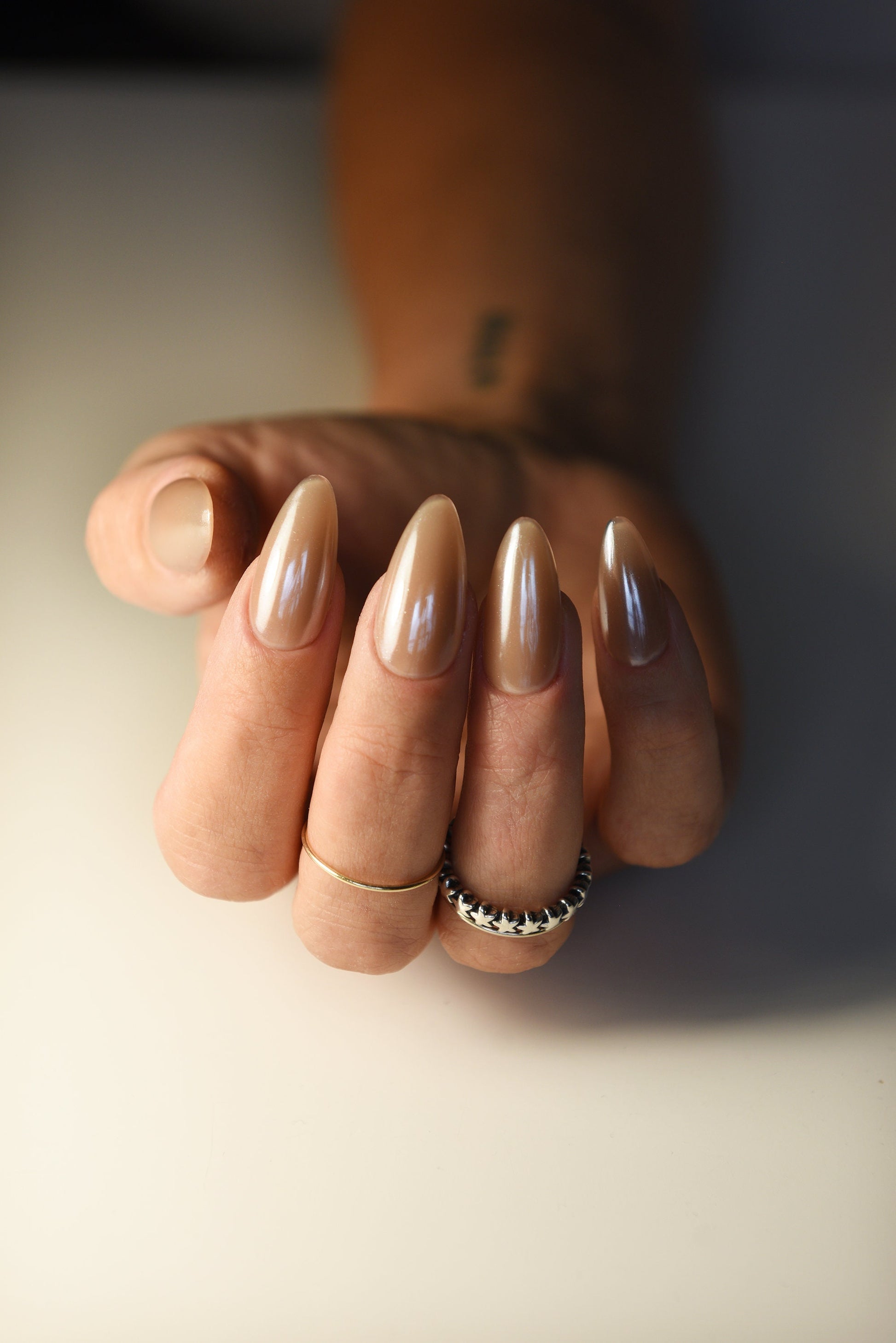 Chrome Girly Glazed Donut Press On Nails in 10 shades! Stiletto, Oval, Almond, Square, Coffin, Ballerina in Long, Medium, Short