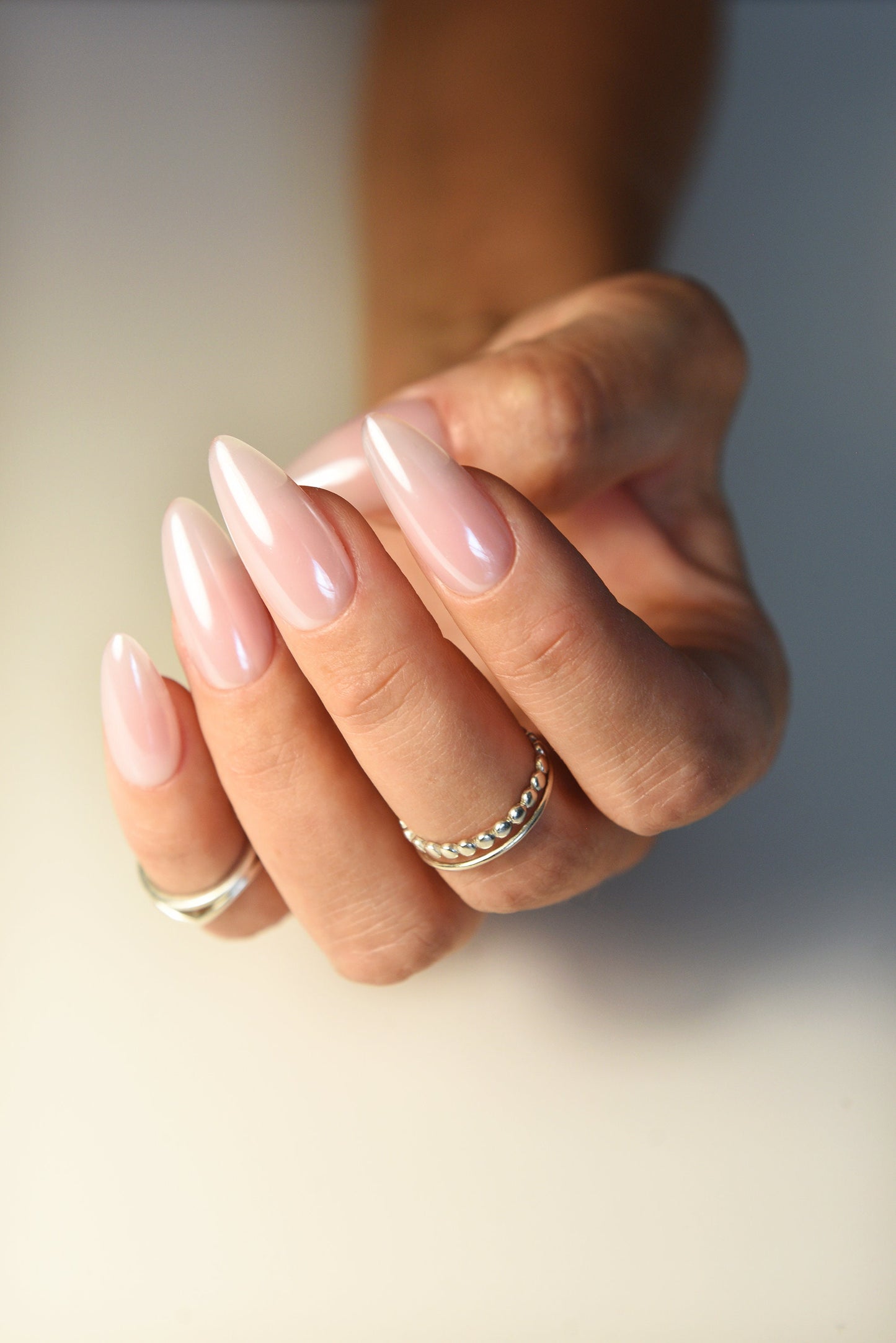 Strawberry Glazed Chrome Press-On Nails – Reusable Pink Chrome Set