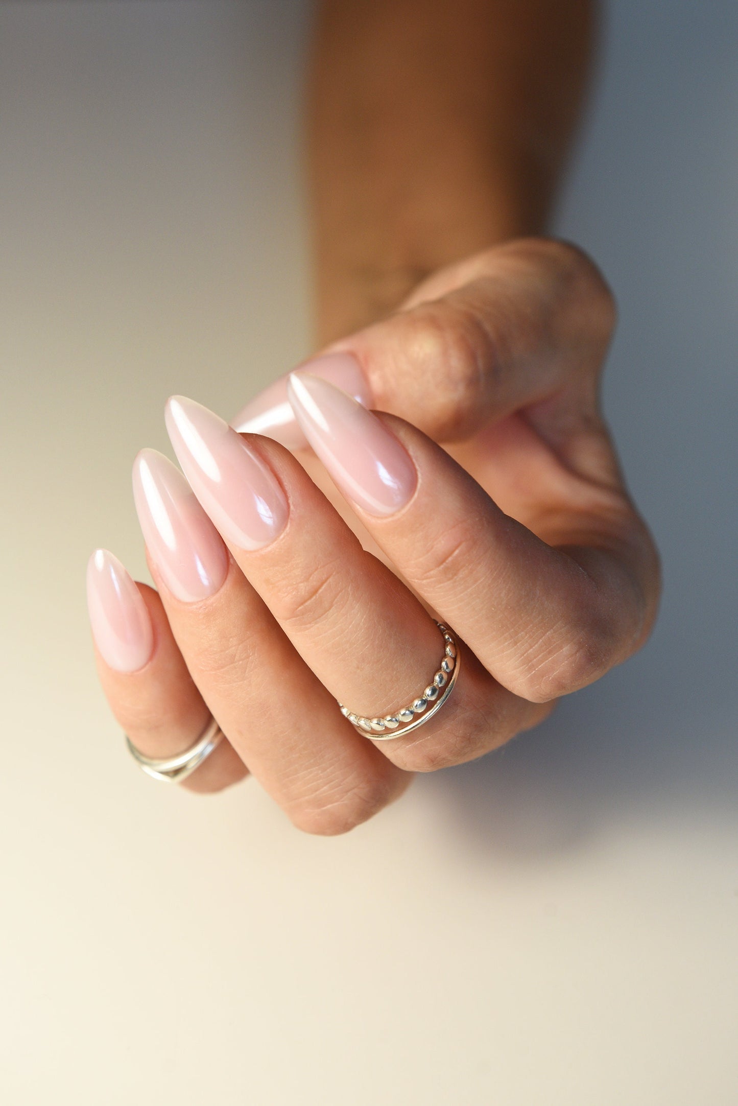 Strawberry Glazed Donut Reusable Chrome Set of 10 Press On Nails Glue On for Summer, Beach, Office, Wedding and Party! Medium Almond & more! – Luxury Handmade Reusable Press On Nails