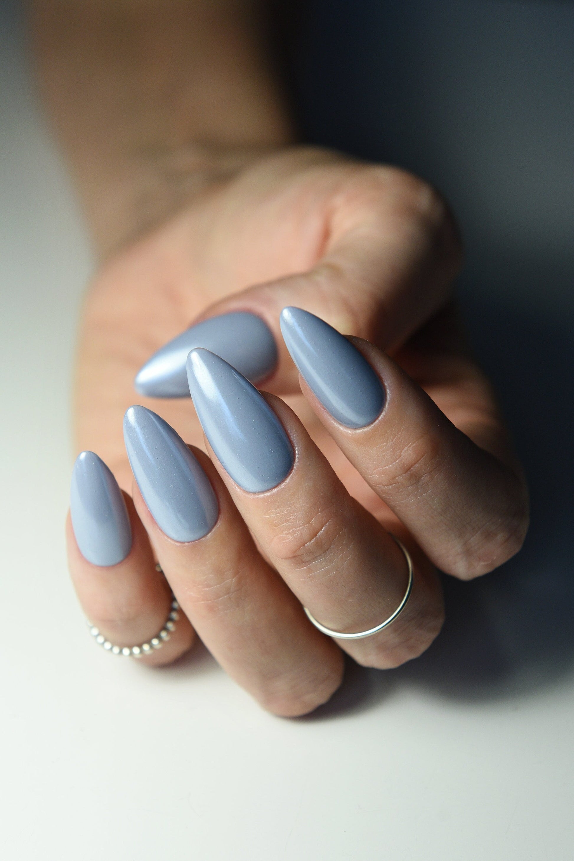 Ice Blue Winter Glazed Donut Press On Nails Snow Edition, long, short, coffin, stiletto, almond fake nails, luxury salon quality clean girl