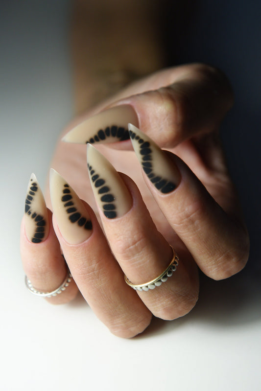 BLOOMING NAILS SPRING nude press on nails set, stiletto, coffin, square, almond, long, short, medium gift for fashion girl, reusable luxury – Luxury Handmade Reusable Press On Nails