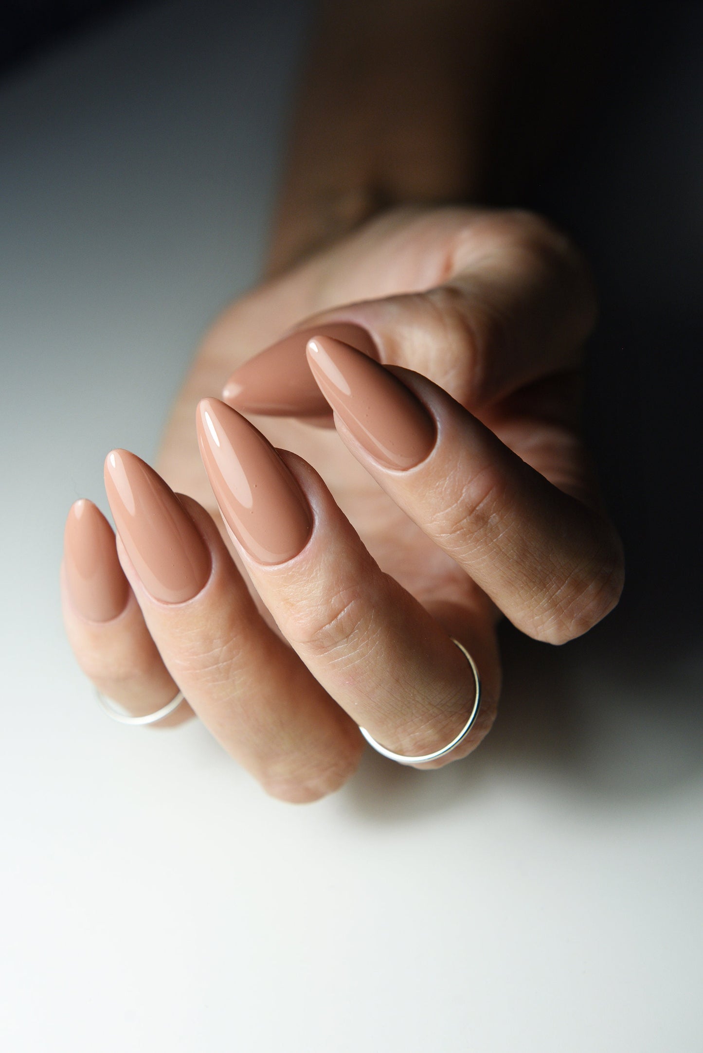 Desert Rose Press On Nails – Handmade Nude Sand Tones, Perfect for Summer