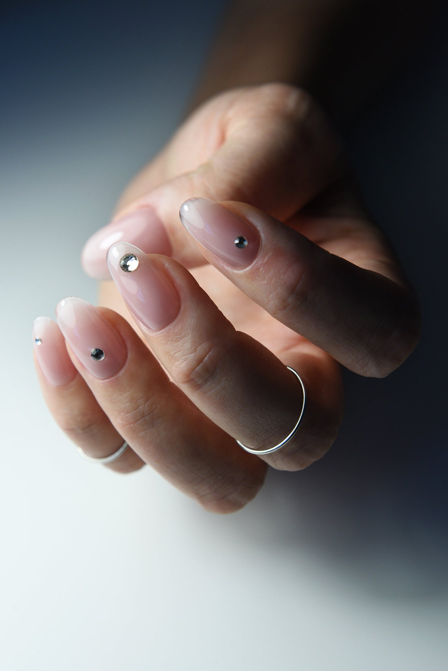 Sparkling Nudes Press-On Nails Set | Spring & Summer, Wedding, Gift for Daughter or Girlfriend | Handmade Luxury Reusable Nails | Custom Shape & Length