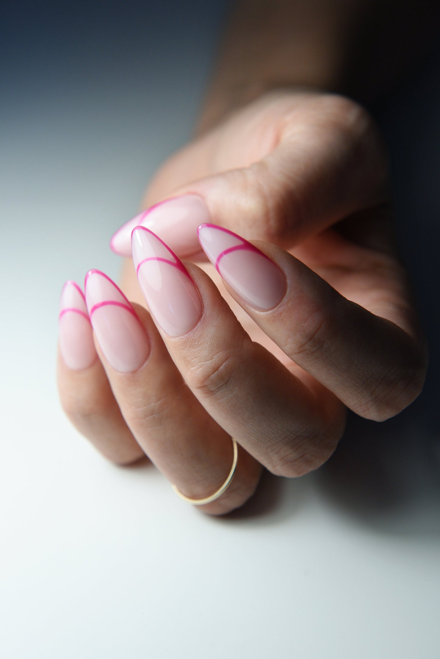 Neon Bubblegum Pink French Press-On Nails – Handmade Reusable Summer Set | Bright & Fun