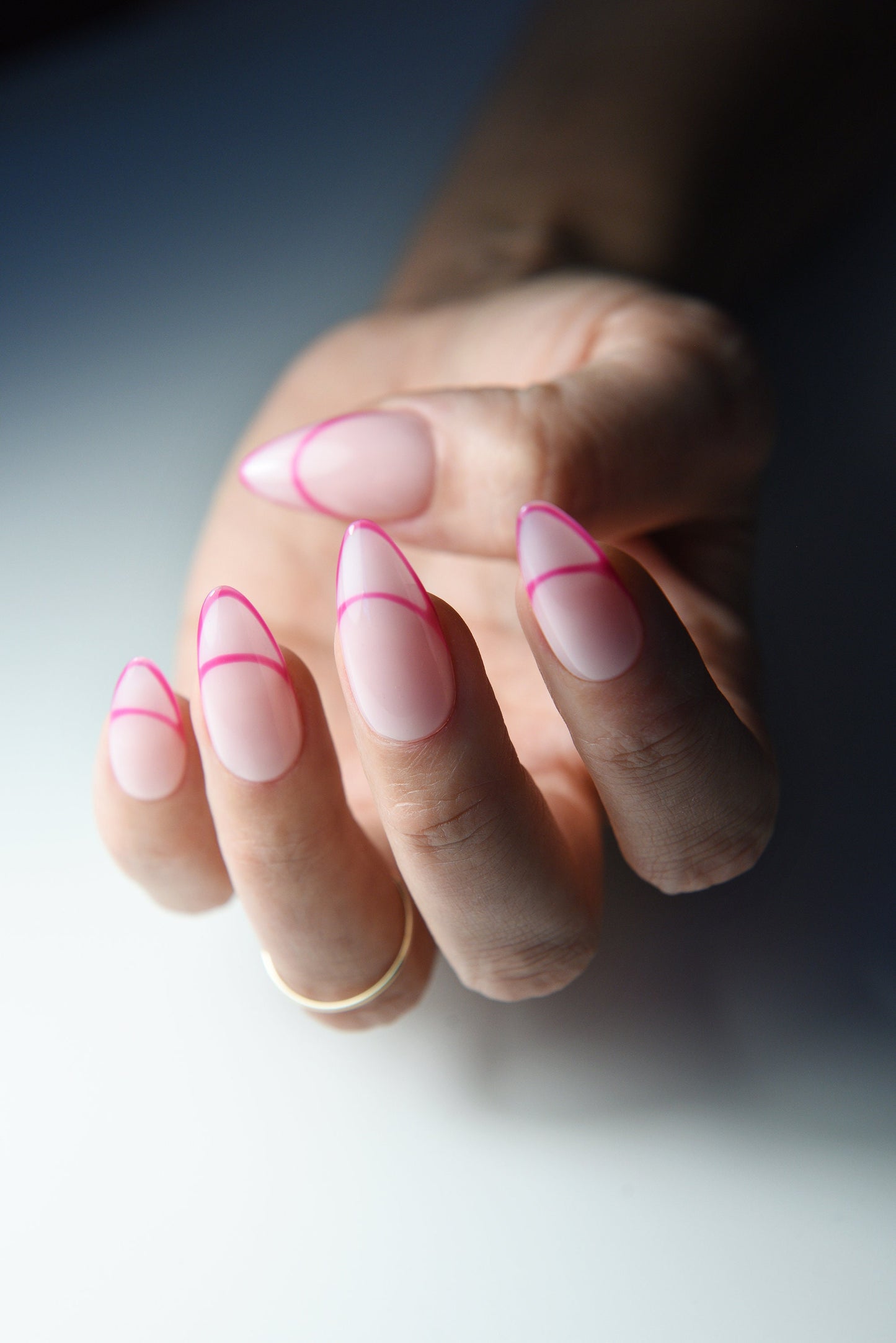 Neon Bubblegum Pink French Press-On Nails – Handmade Reusable Summer Set | Bright & Fun