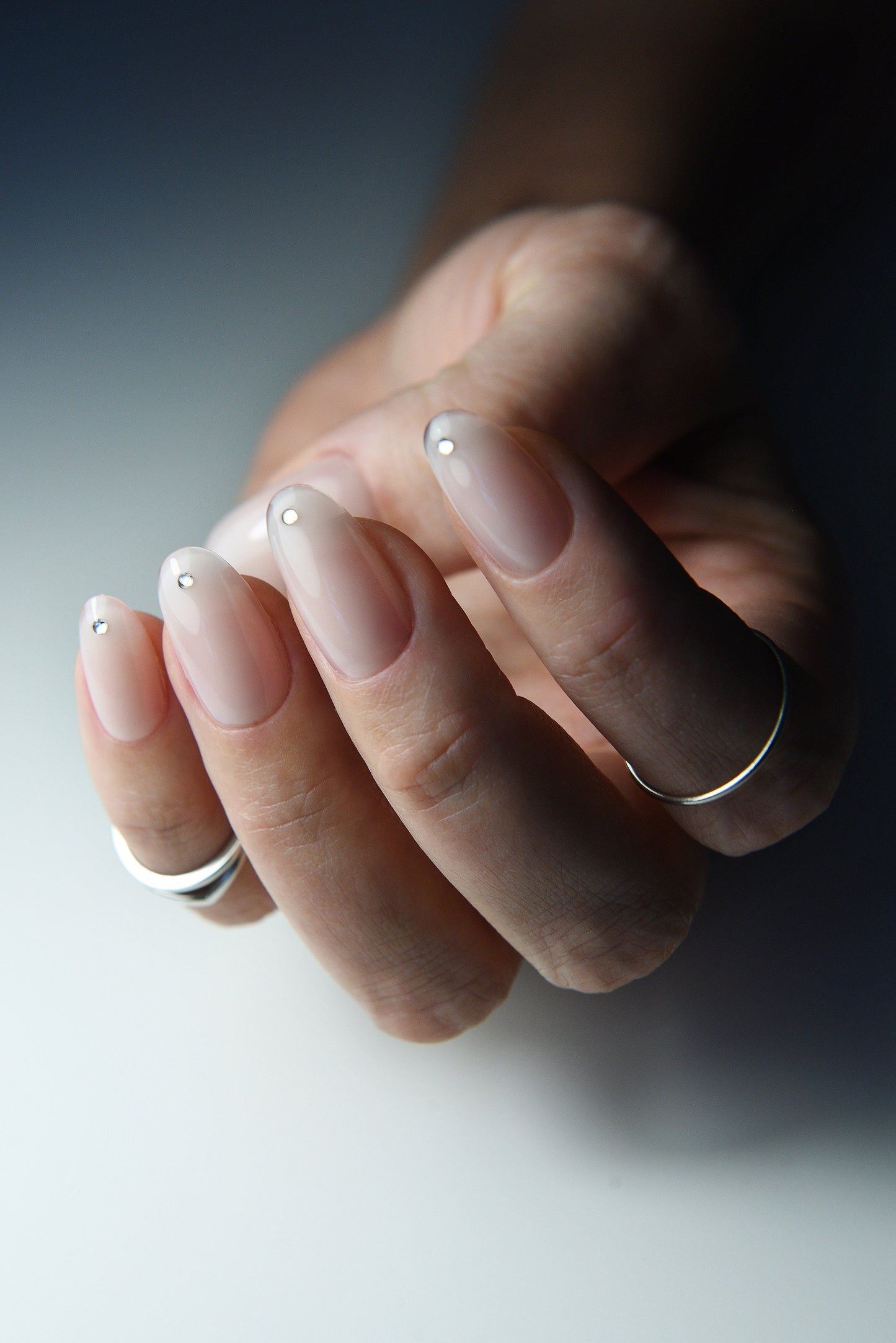 CUTE BLING Nail Art, Cream Nude Press On Nails, Handmade, Customizable Minimalistic, Fake, Stiletto, Coffin, Long, Short, Medium, reusable